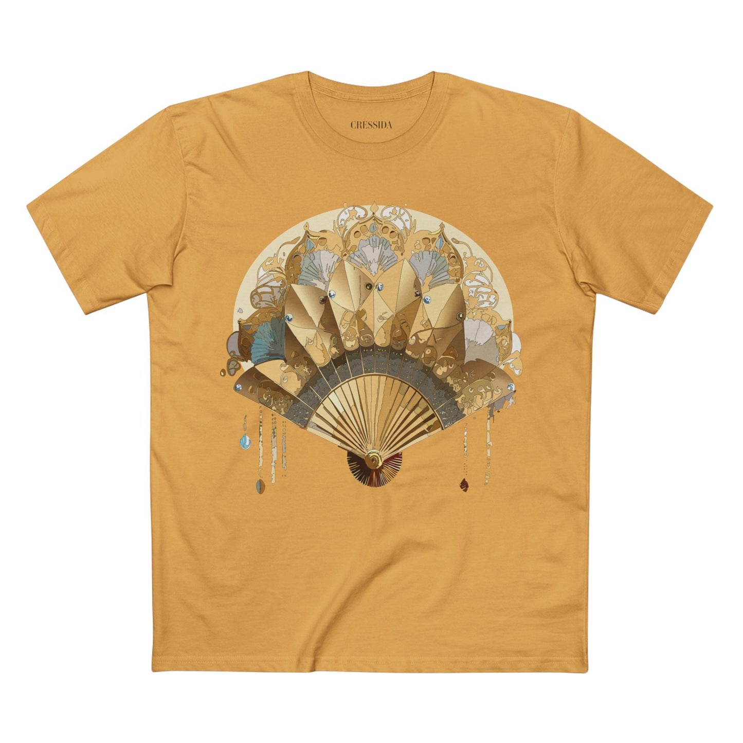 Antique Fan Graphic Design T-Shirt Unisex 100 Cotton Floral Carnival Artwork Tee 20