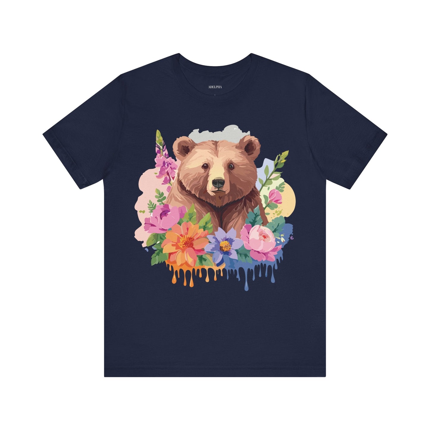 Bear Graphic Unisex 100 Cotton Short Sleeve Art Design Vintage T-Shirt 1