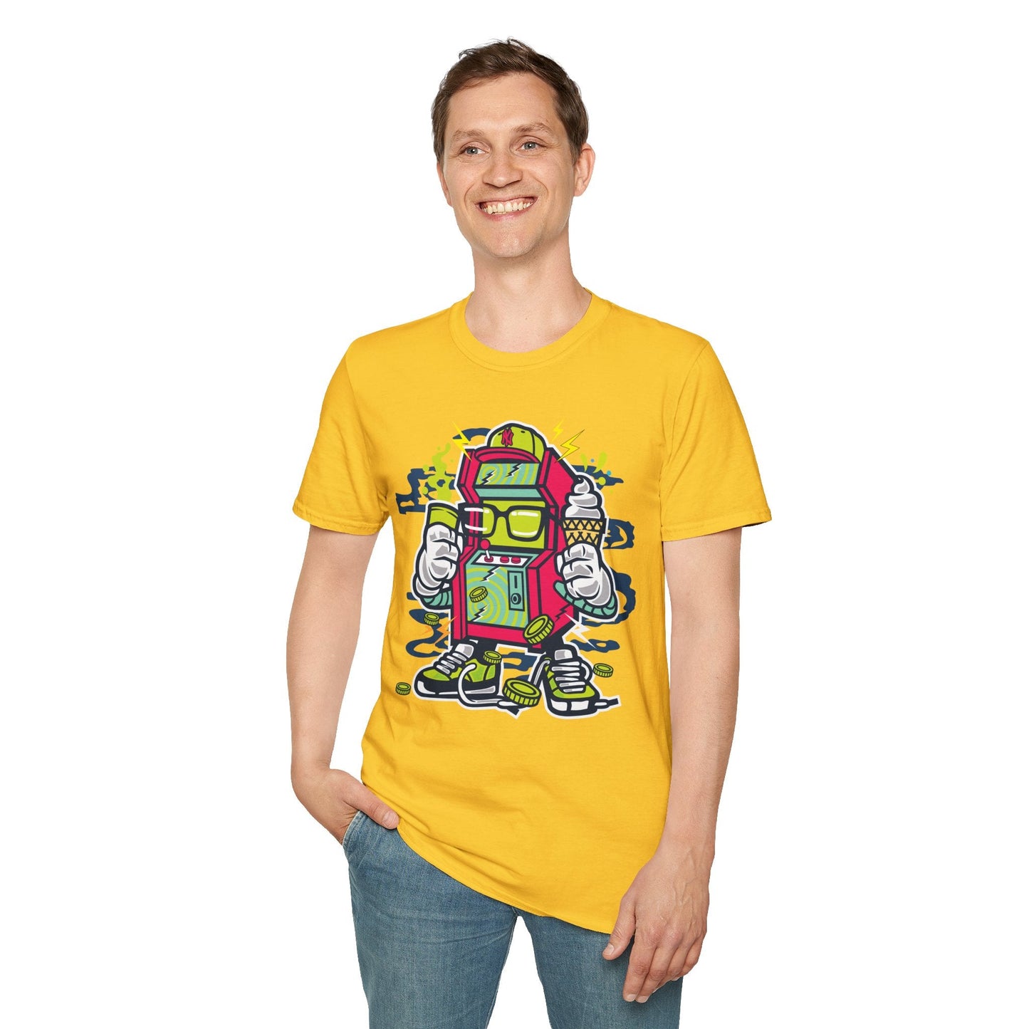 Cartoon T Shirt Animation Tee Funny Graphic Unisex Gildan Softstyle 64000 100 Percent Cotton