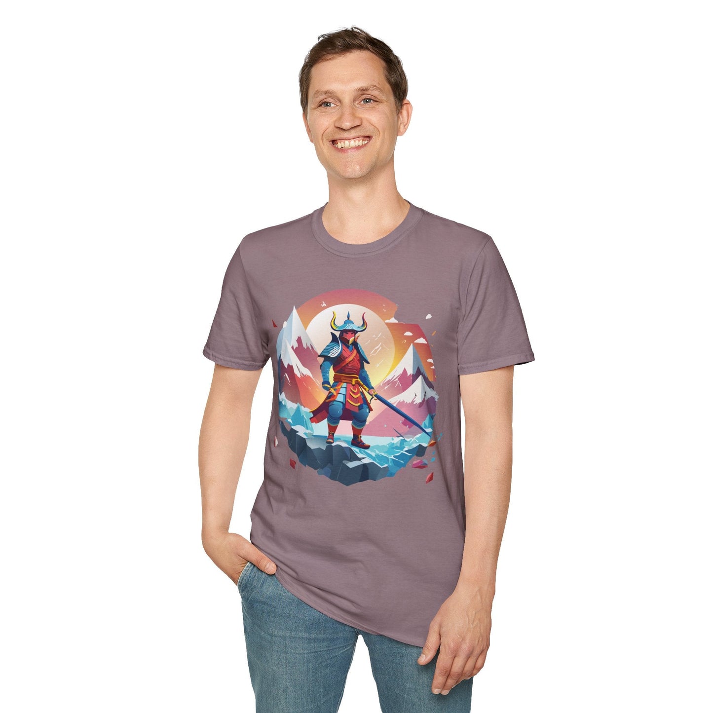 Samurai Style T Shirt Unisex Softstyle 64000 100 Percent Ring Spun Cotton Comfortable Tee