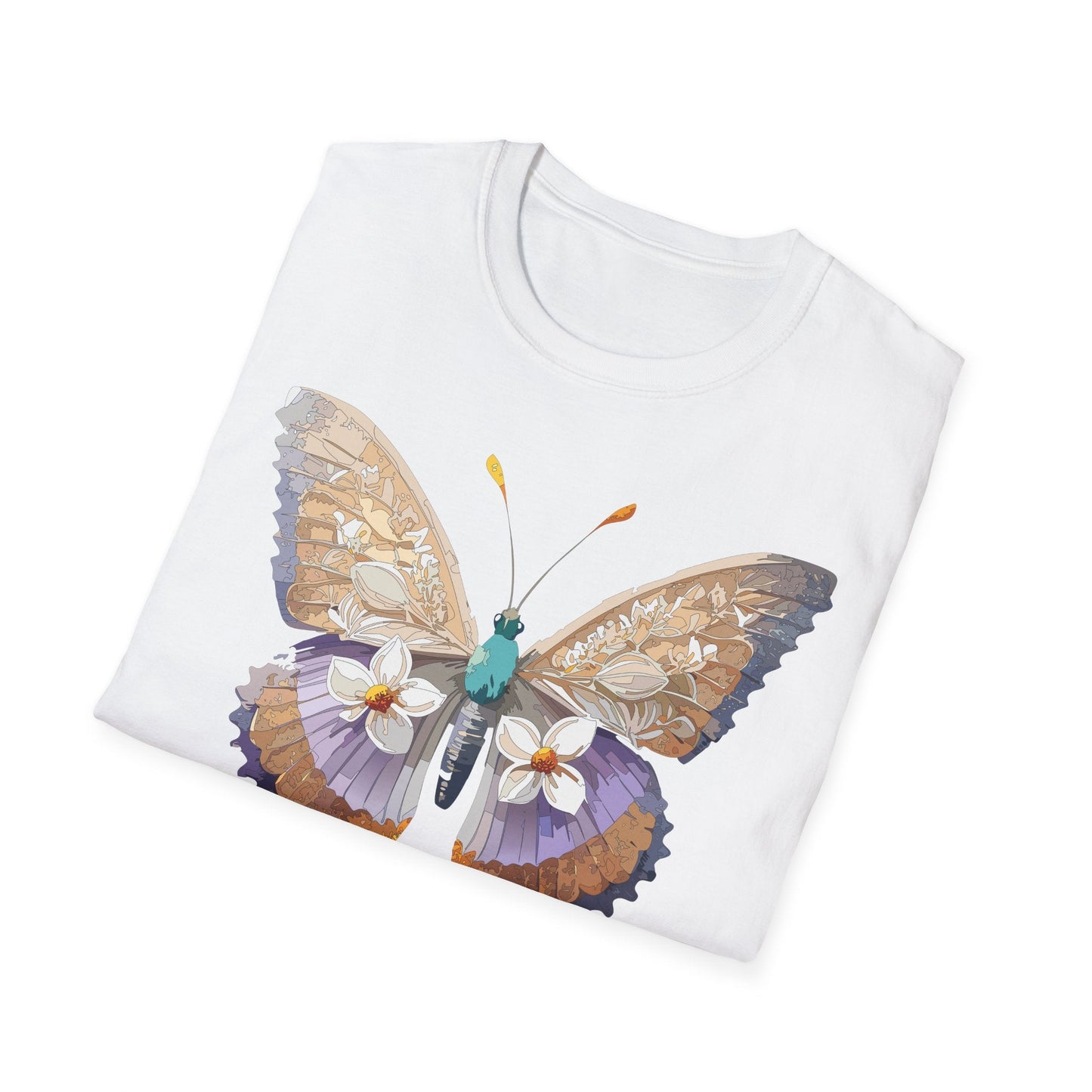 Butterfly Shirt Unisex T Shirt With Monarch Design Softstyle Gildan 64000 100 Percent Cotton Tee
