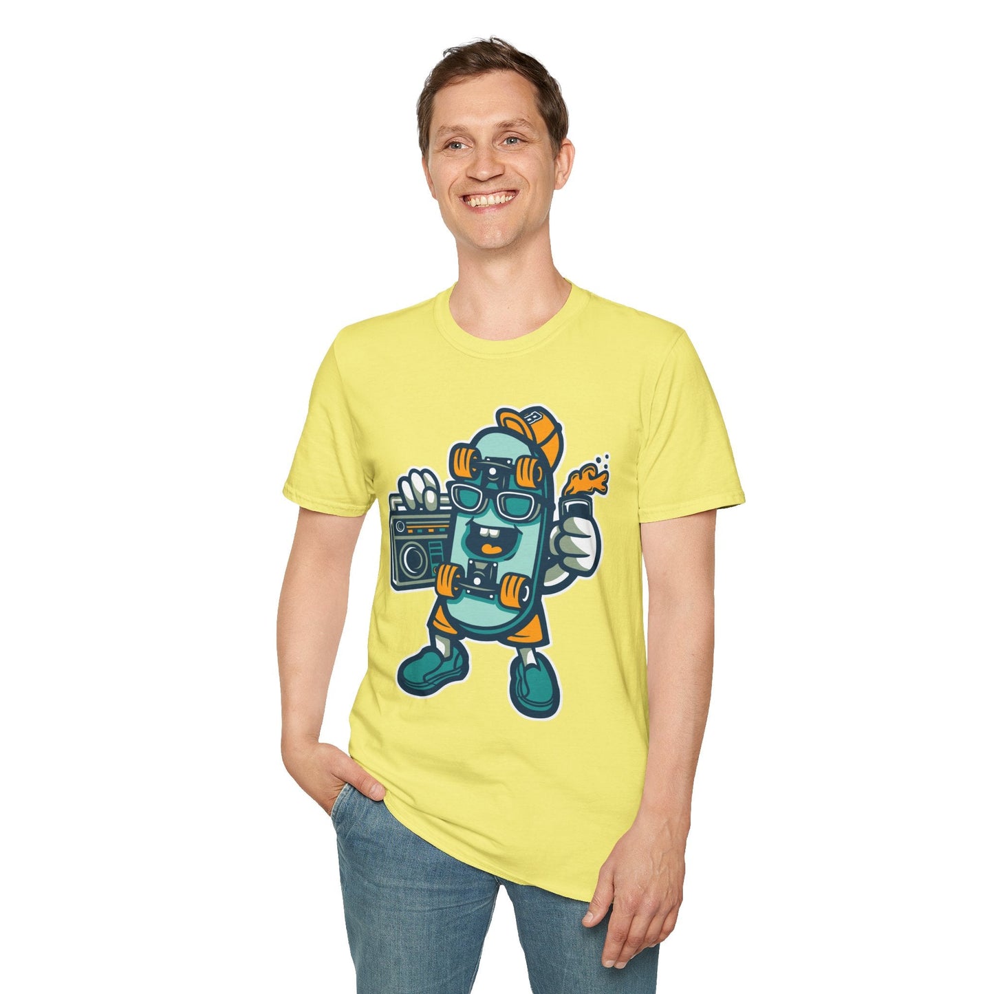Cartoon Animation T Shirt Unisex Funny Tee Gildan Softstyle 64000 Ring Spun Cotton