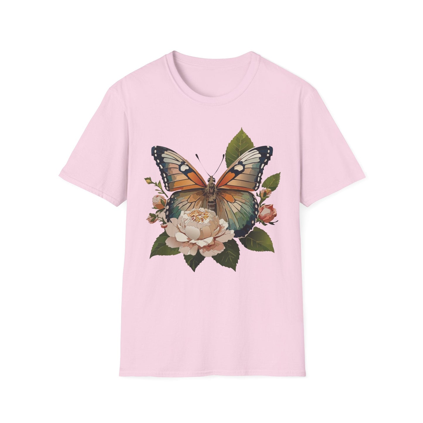 Monarch Butterfly Shirt Unisex Softstyle Cotton Tee Short Sleeve Gildan 64000 Everyday Wear