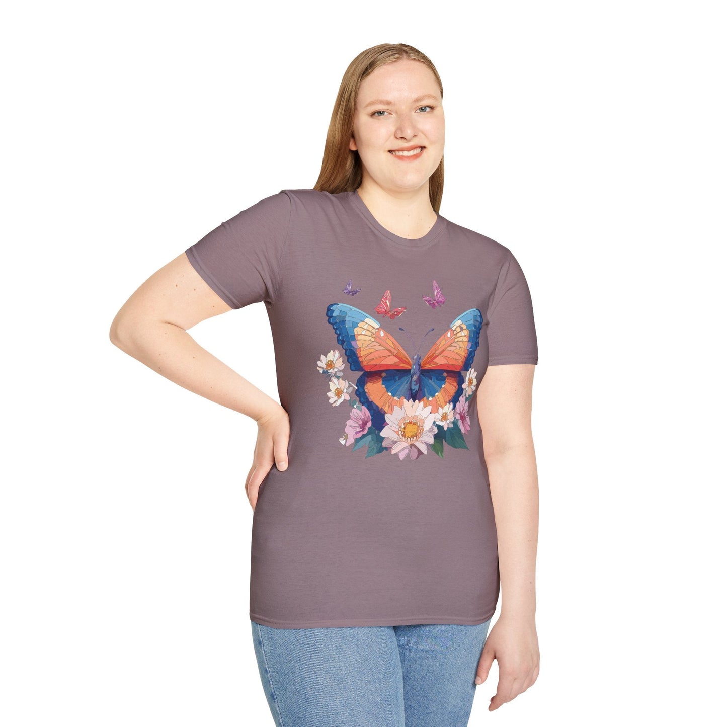 Monarch Butterfly Unisex Softstyle Tee Gildan 64000 Lightweight Breathable 100 Cotton Tee