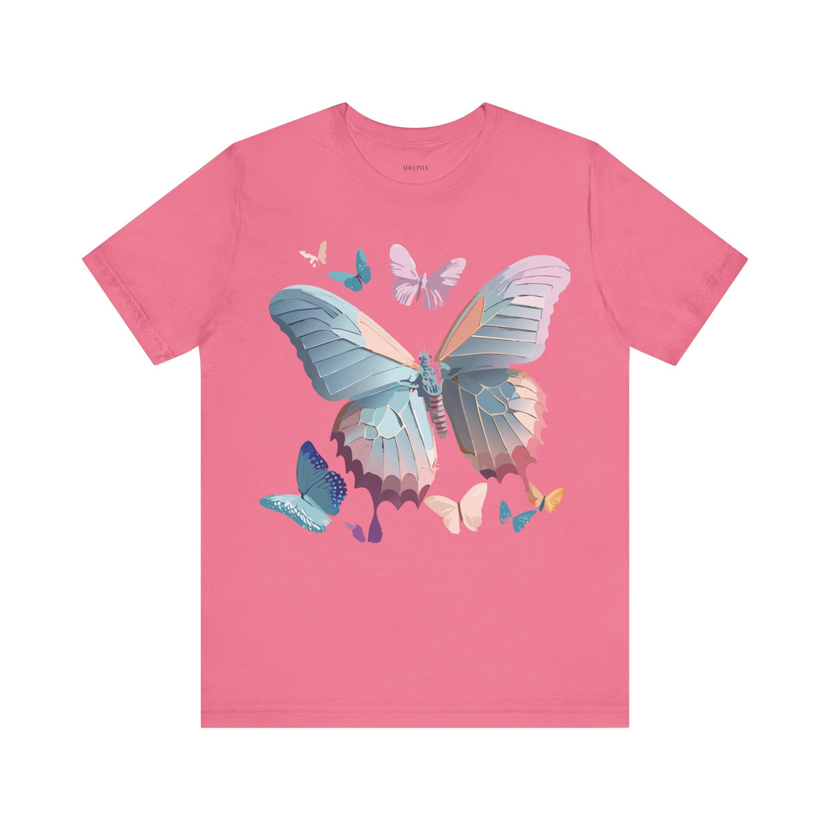 Butterfly Graphic Unisex Cotton Bella+Canvas Tee with Art Design n100