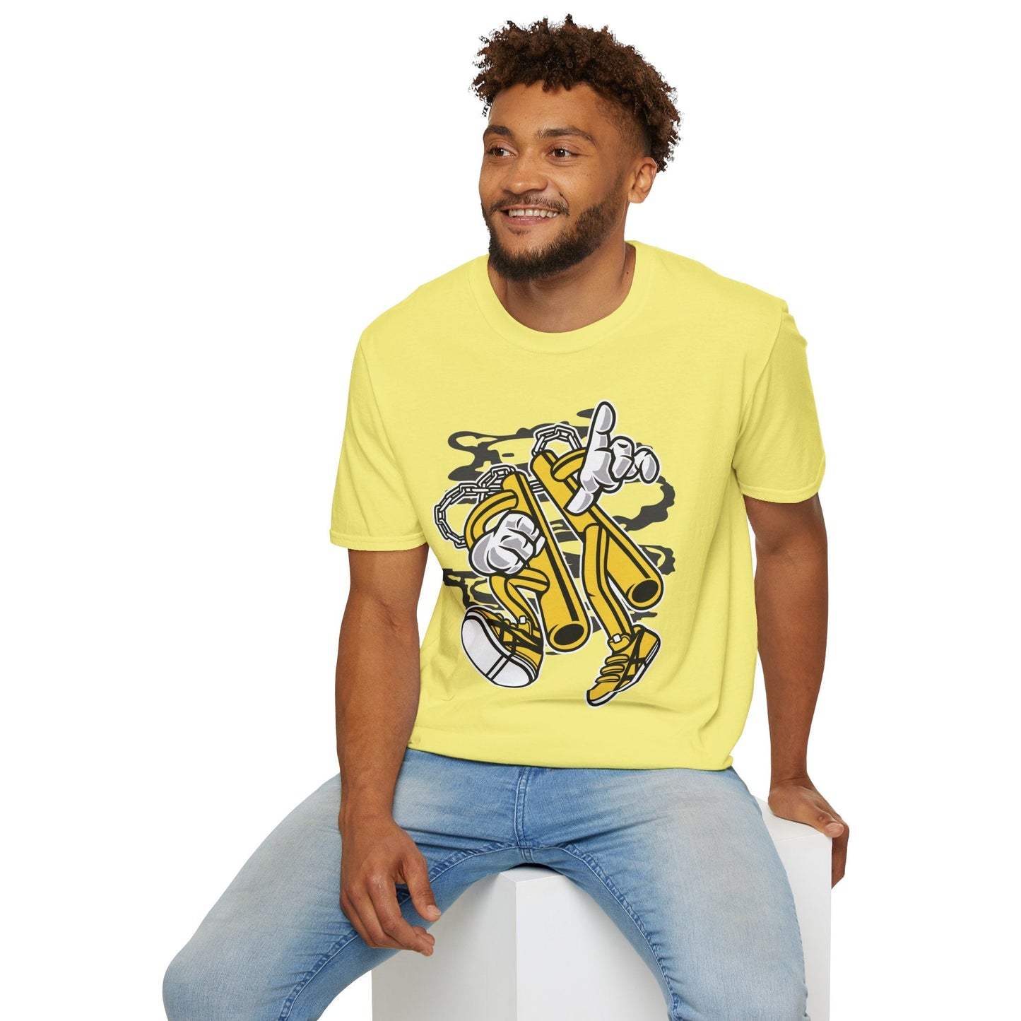 Cartoon T Shirt Animation T Shirt Funny Tee Unisex Softstyle 100 Percent Cotton 64000