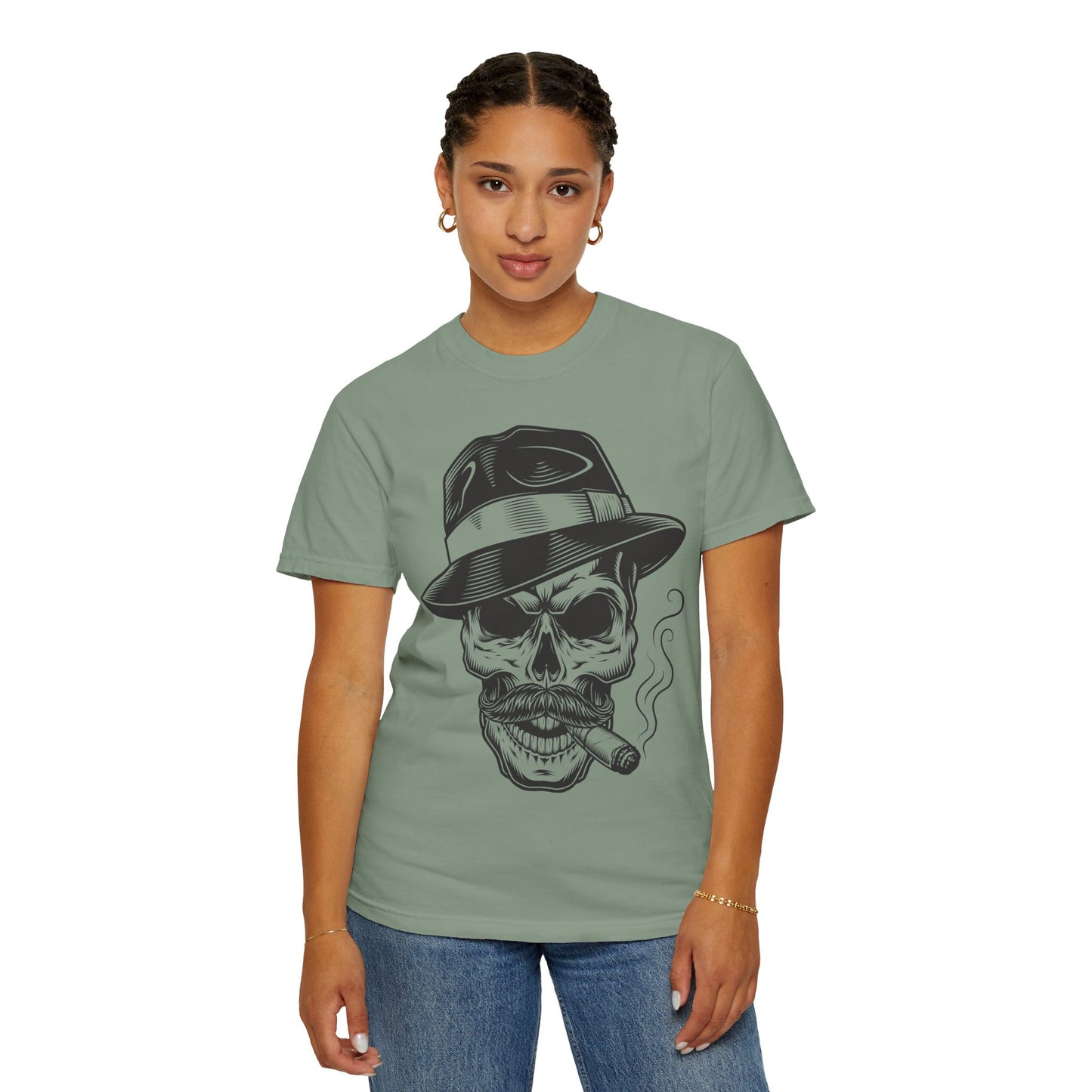 Unisex Cotton Tee Shirt with Skull