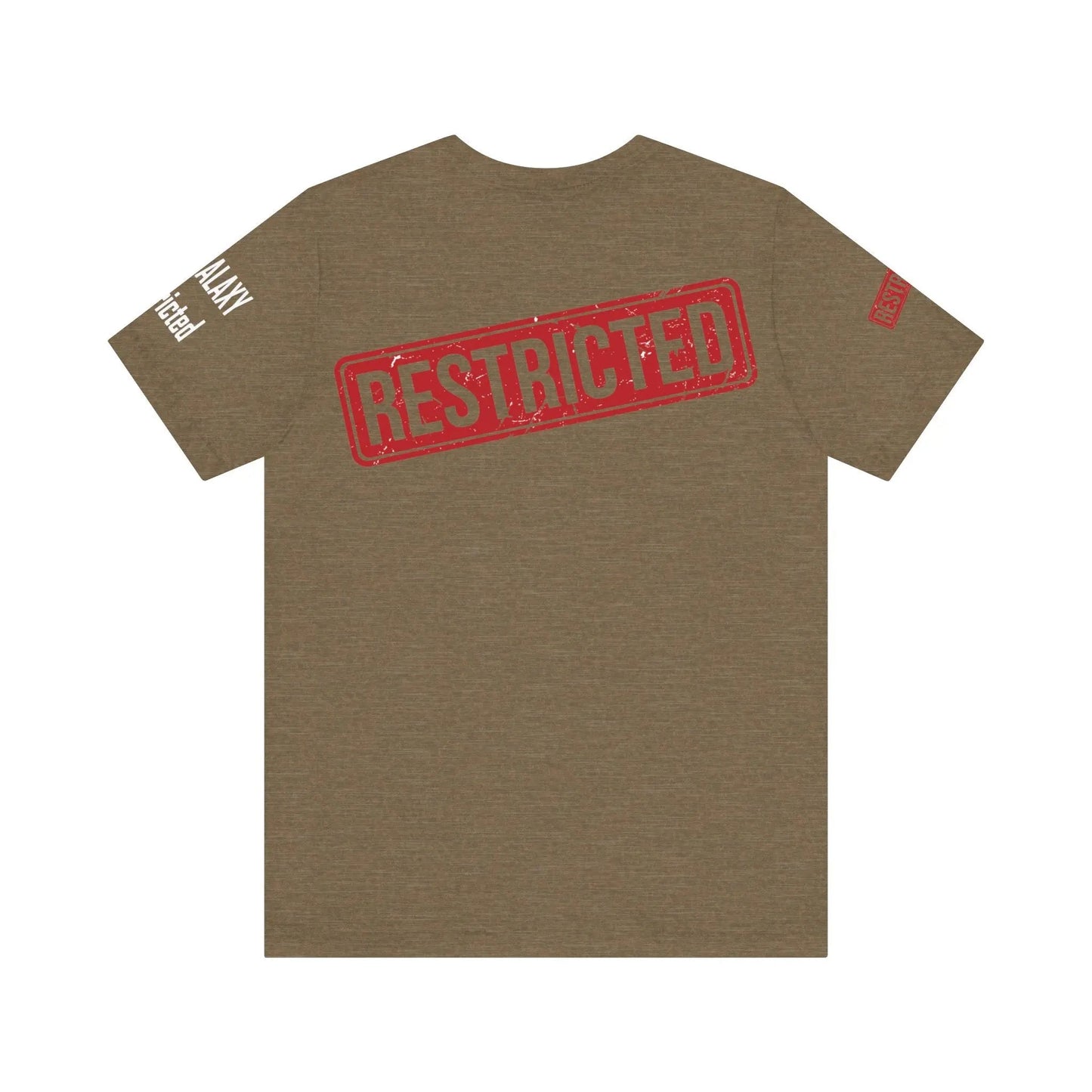 Bad Galaxy Tee Shirt With Red Stamp Made To Order Lightweight 100 Percent Cotton Free Shipping