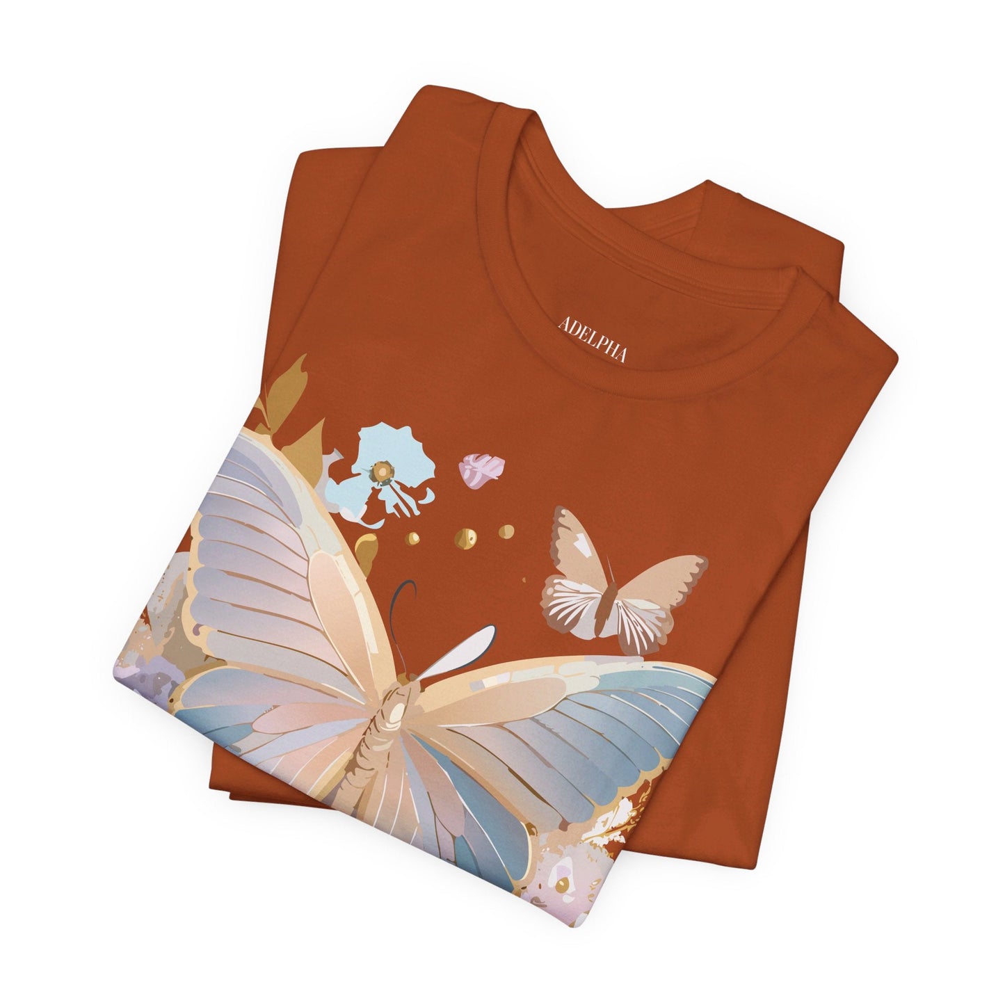 Butterfly Graphic T Shirt Unisex Vintage Artwork Tee By Adelpha