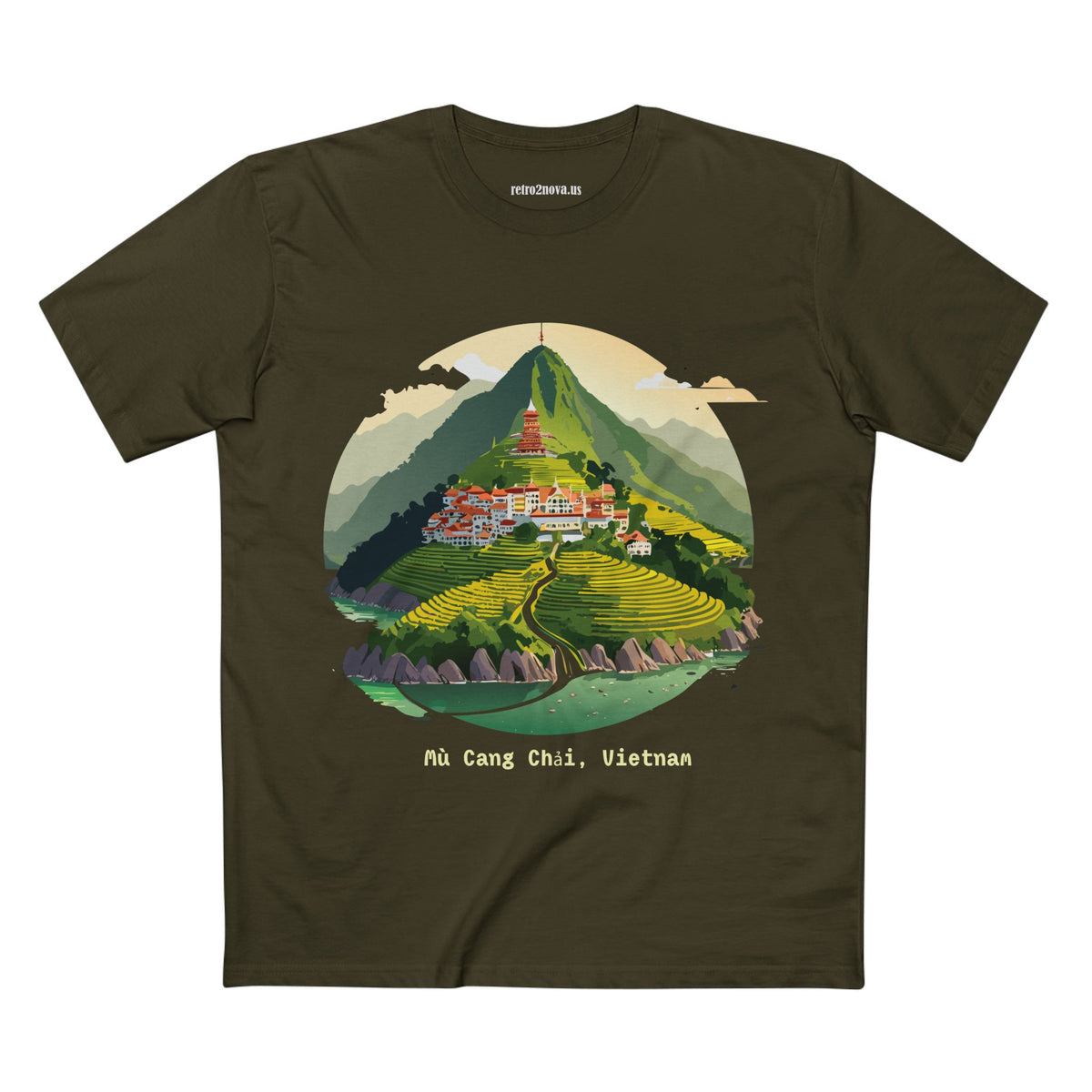 Mu Cang Chai Vietnam landscape tee | Sapa rice terraces mountain village