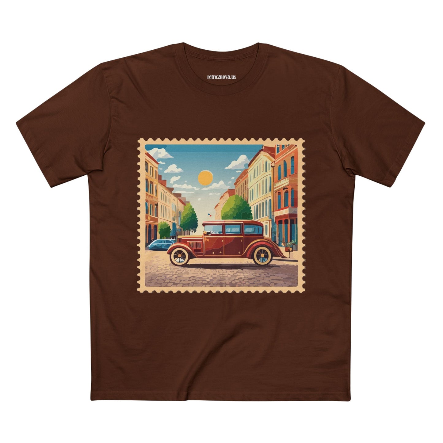 Stamp Shirt Postage Stamp Tee Unisex Premium Cotton Art Design PS27 From Retro2Nova Collection