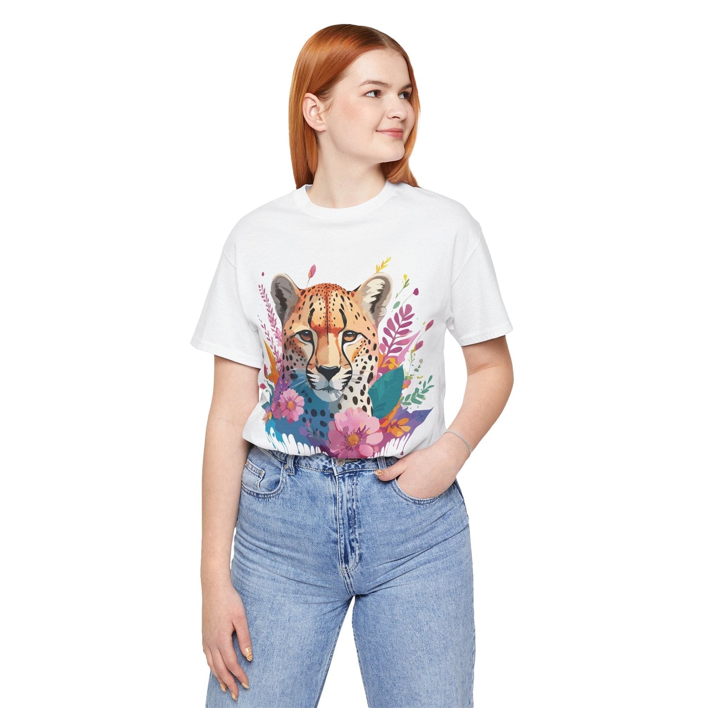Cheetah Graphic Unisex 100 Cotton Artwork Tee 3