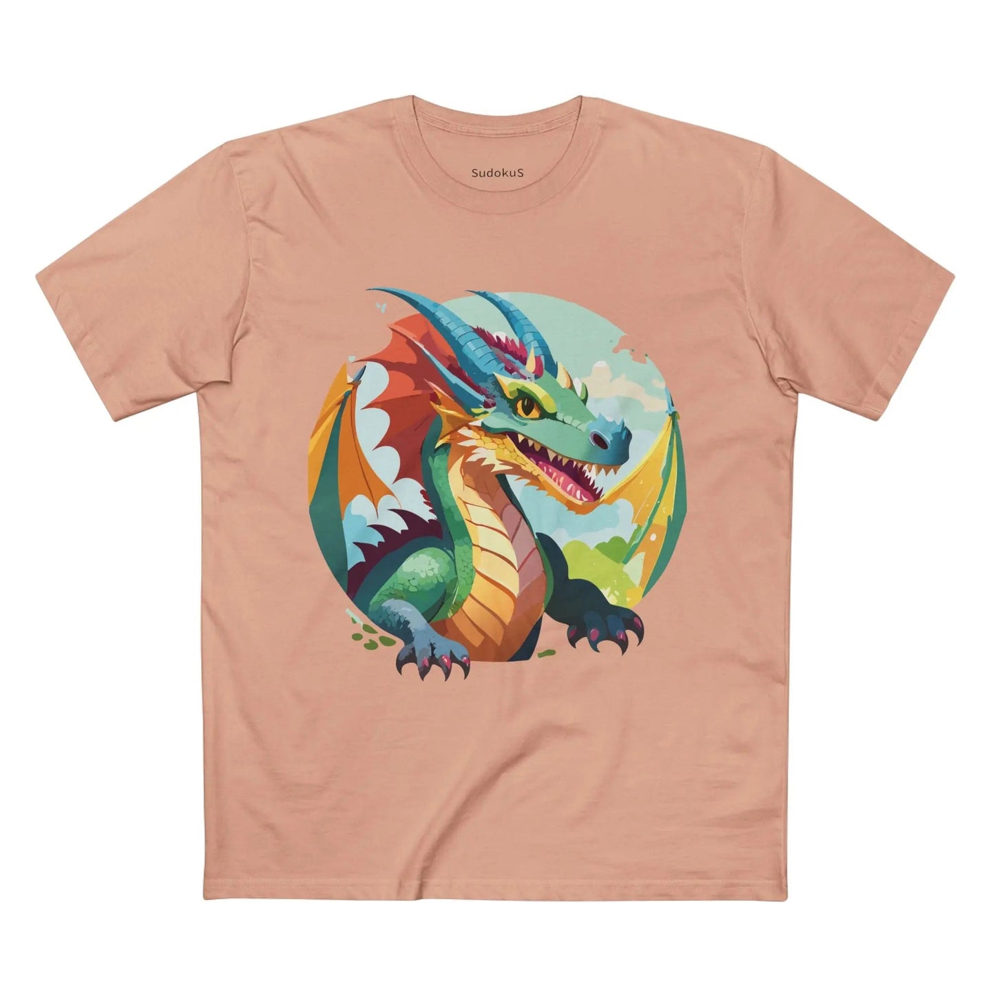 Dragon Graphic Unisex 100 Cotton Staple Tee 30