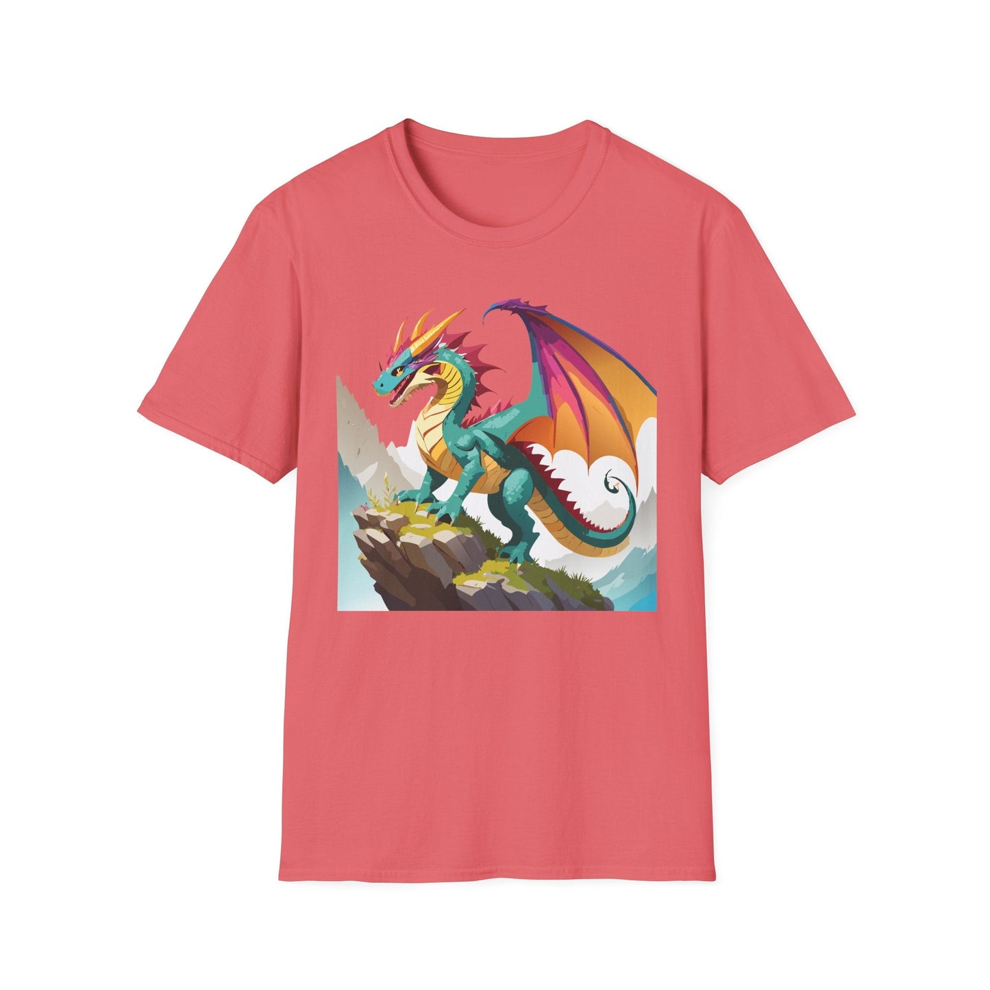 Dragon T Shirt Unisex Dragon Shirt With Animal Art Design Softstyle Cotton Tee Shirt
