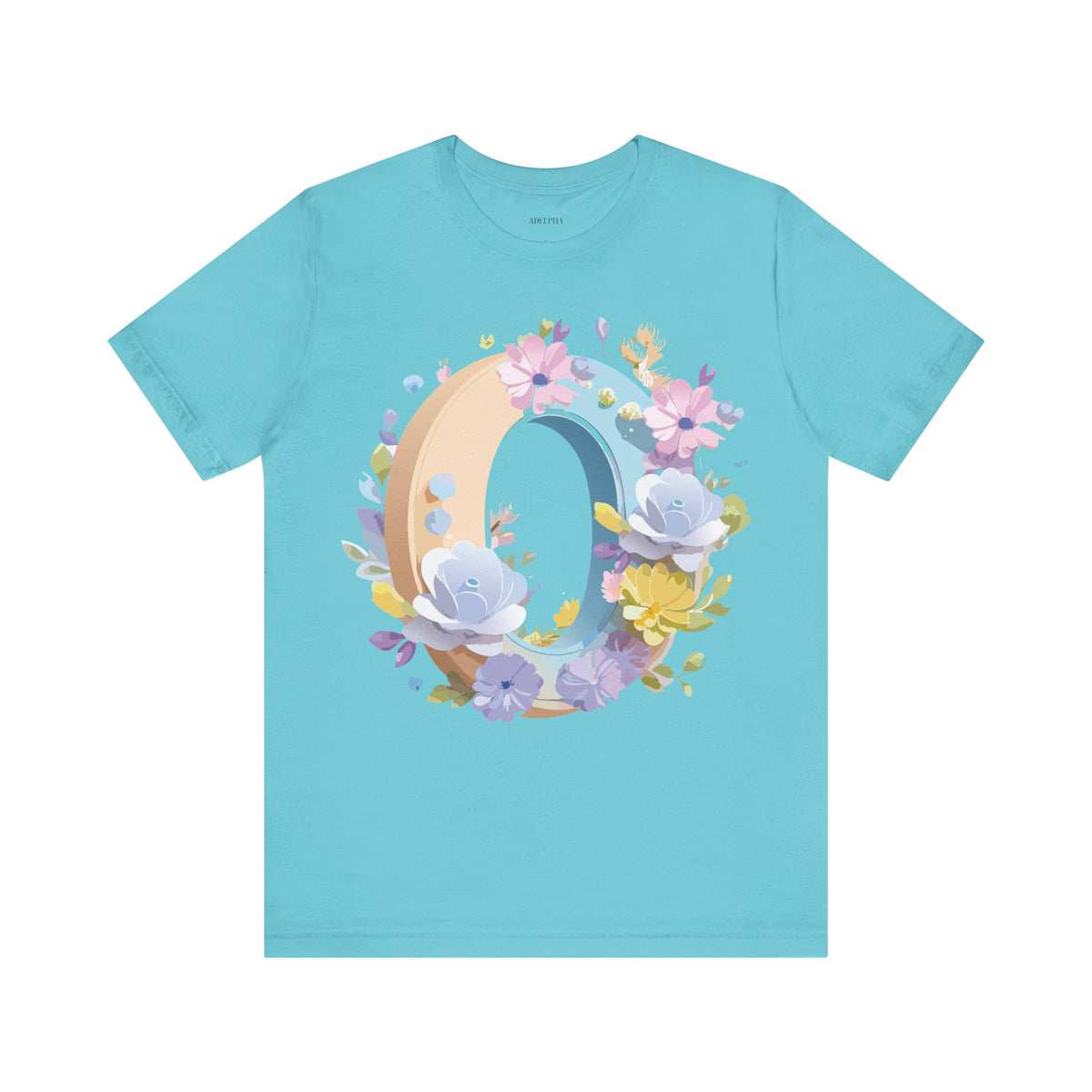 Letter O Graphic Unisex Cotton Bella+Canvas Tee with Art Letter Design