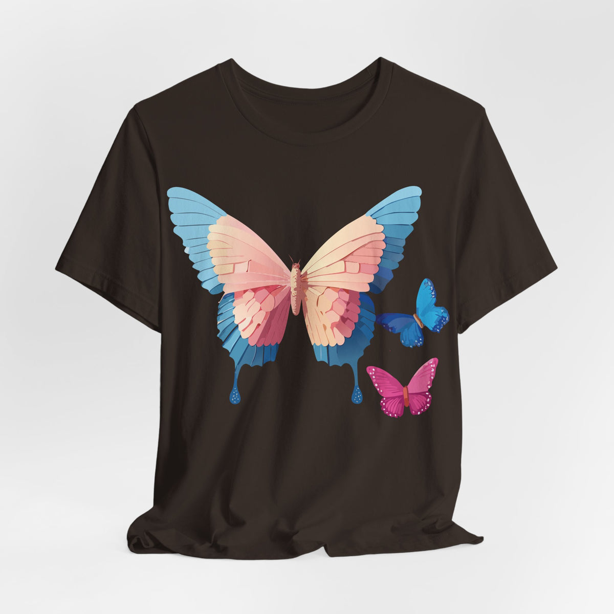 Butterfly Graphic Unisex Cotton Bella+Canvas Tee with Art Design n73