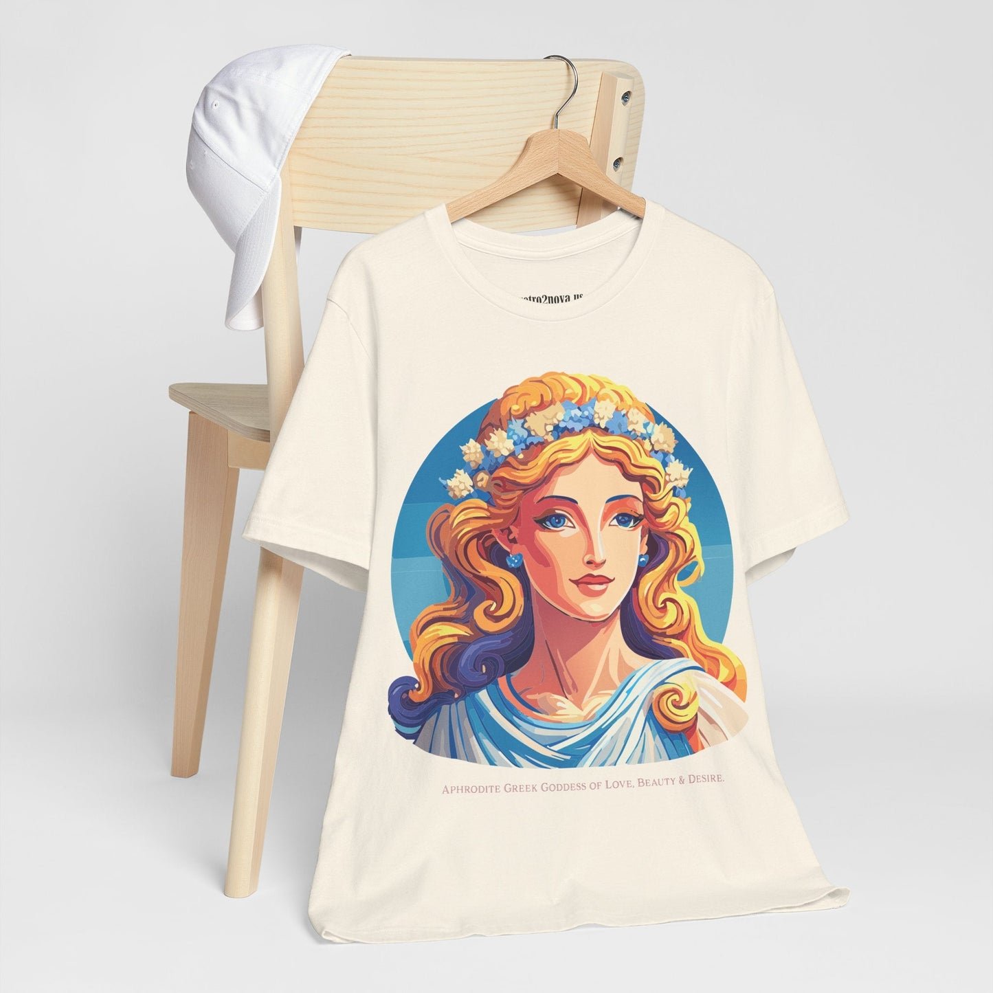 Goddess Aphrodite Unisex Graphic Cotton T Shirt with Retro2Nova Artwork Design Edition