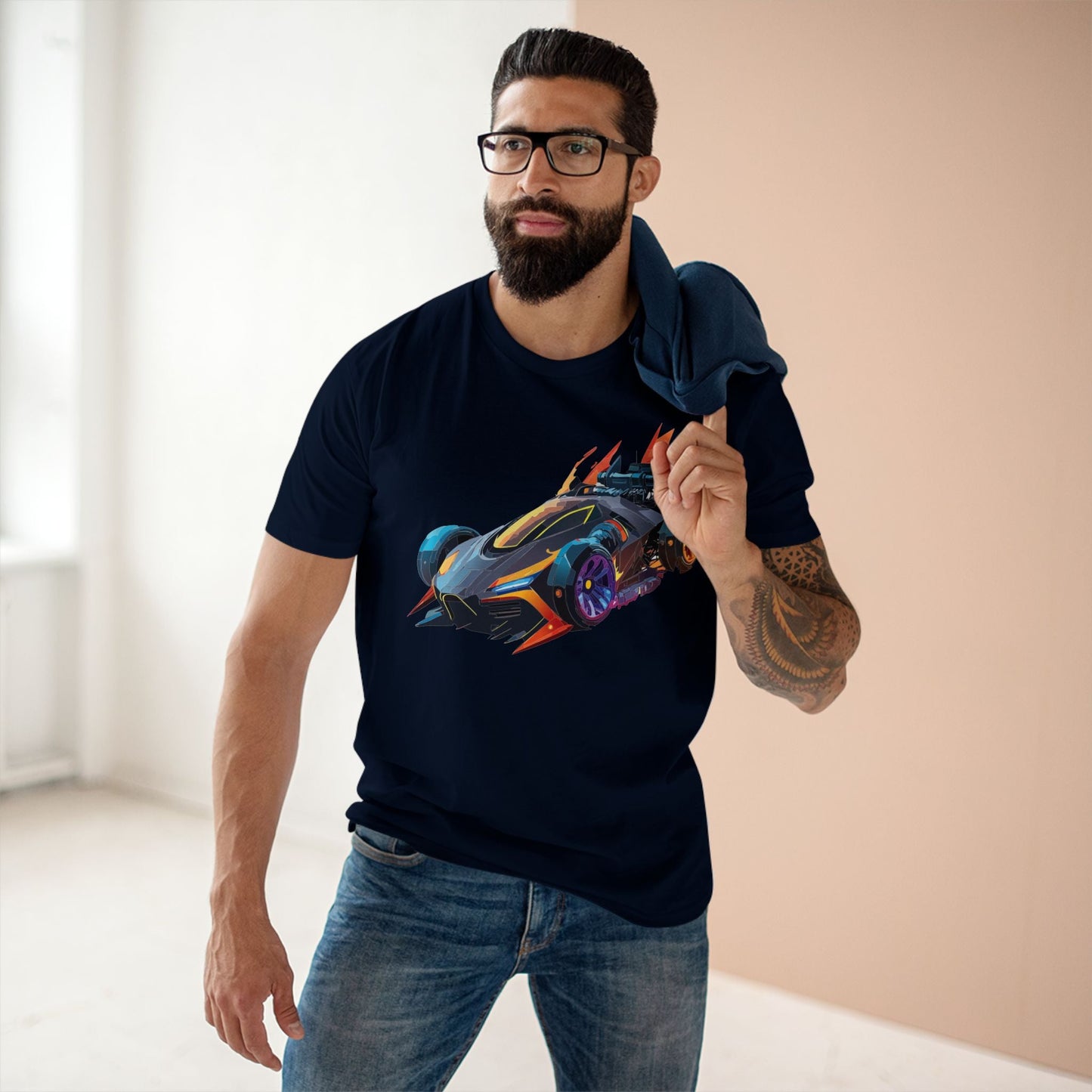 Car Graphic Unisex 100 Cotton Staple Tee 14
