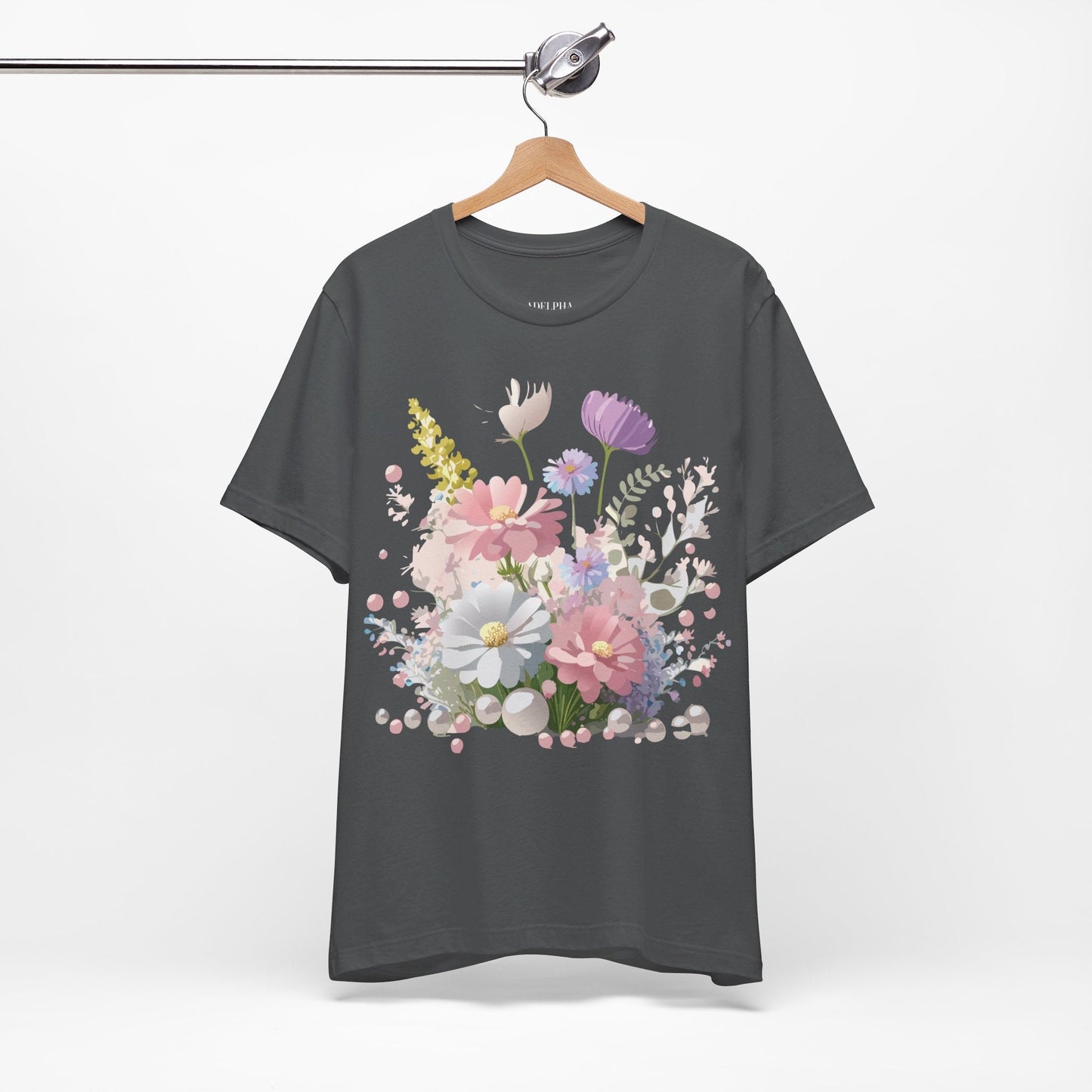 Adelpha Floral Graphic T Shirt Unisex Jersey Short Sleeve Art Design Vintage Inspired Premium
