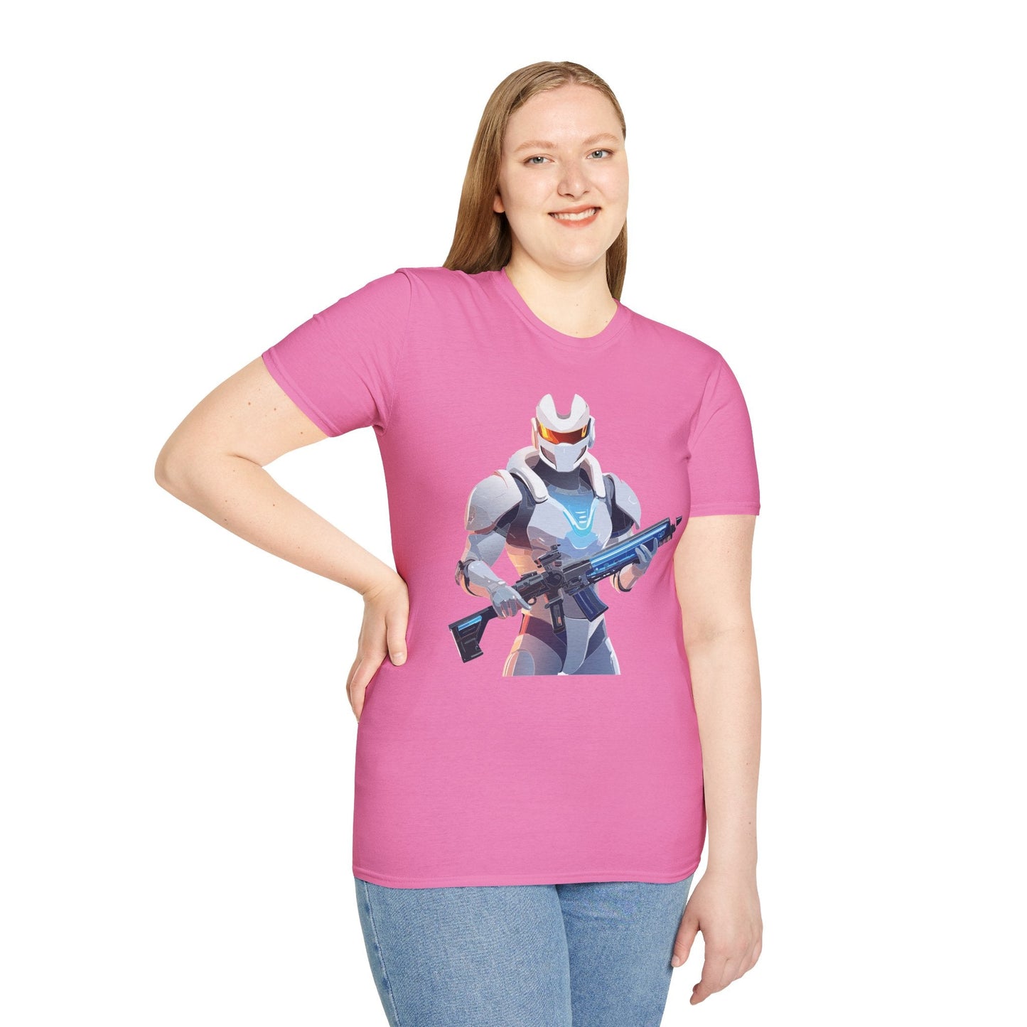 Robocop T Shirt Unisex Gildan Softstyle 64000 100 Percent Ring Spun Cotton Tee With Artwork