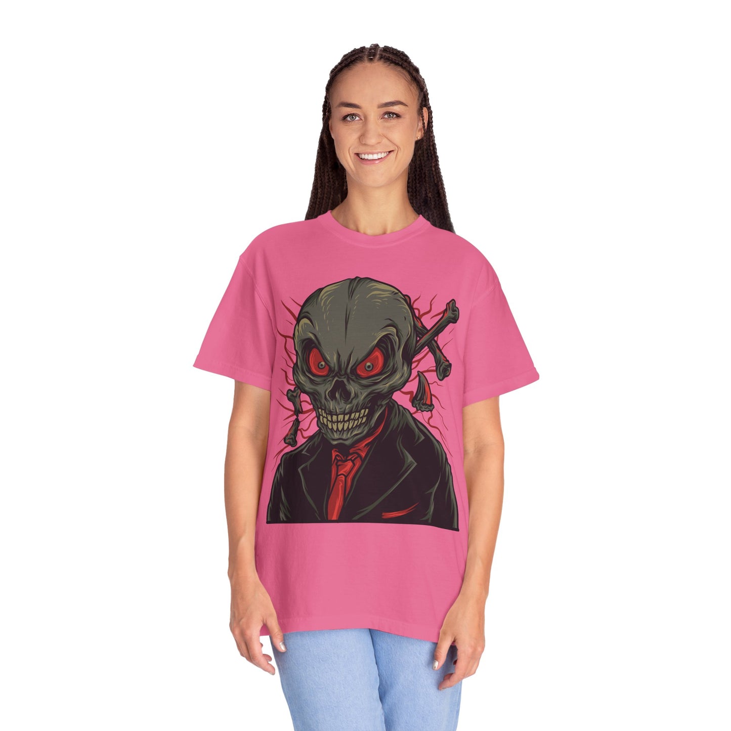 Unisex Cotton Tee Shirt with Skull