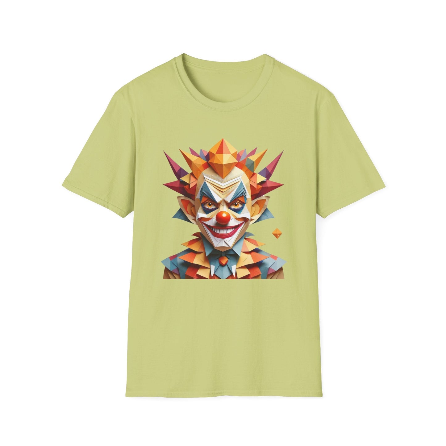 Unisex Clown Shirt With Funny Man Scary Man Circus Theme Tee Gildan Softstyle 64000