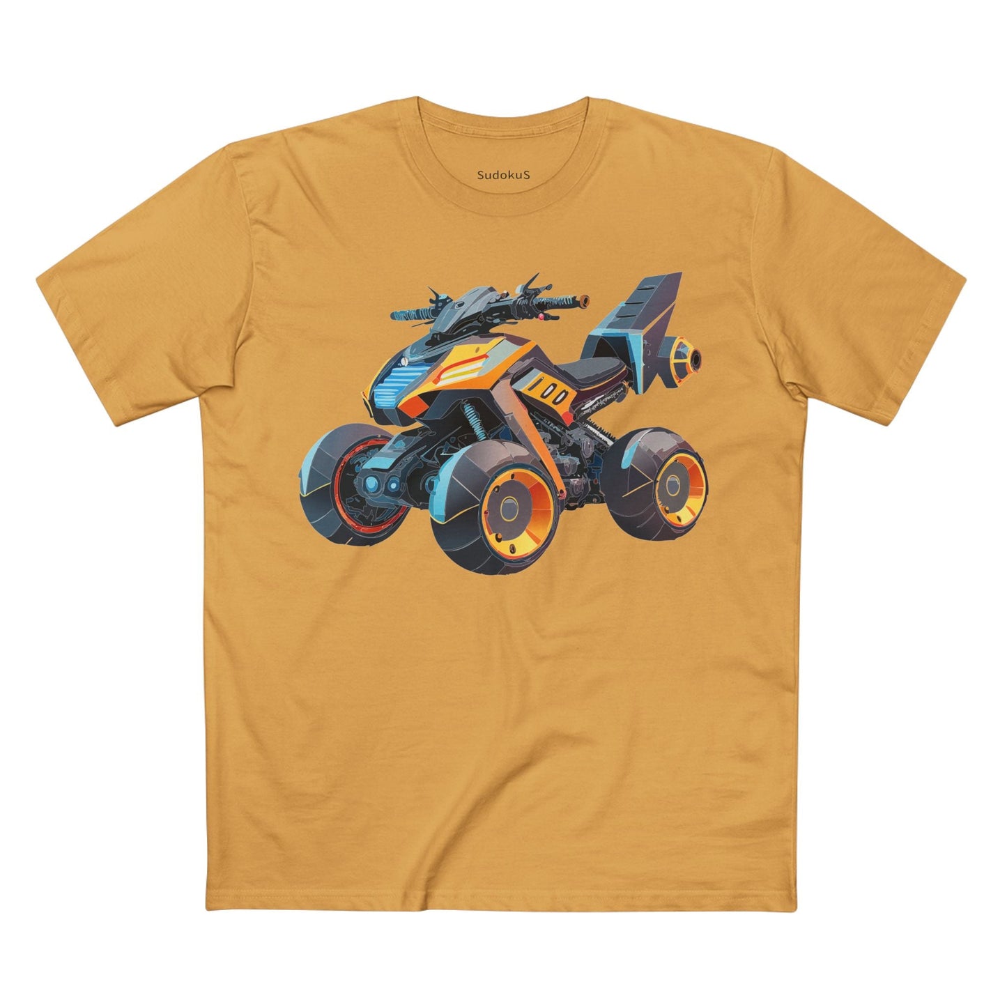 Moto Bike Graphic Unisex 100 Cotton Staple Tee 13