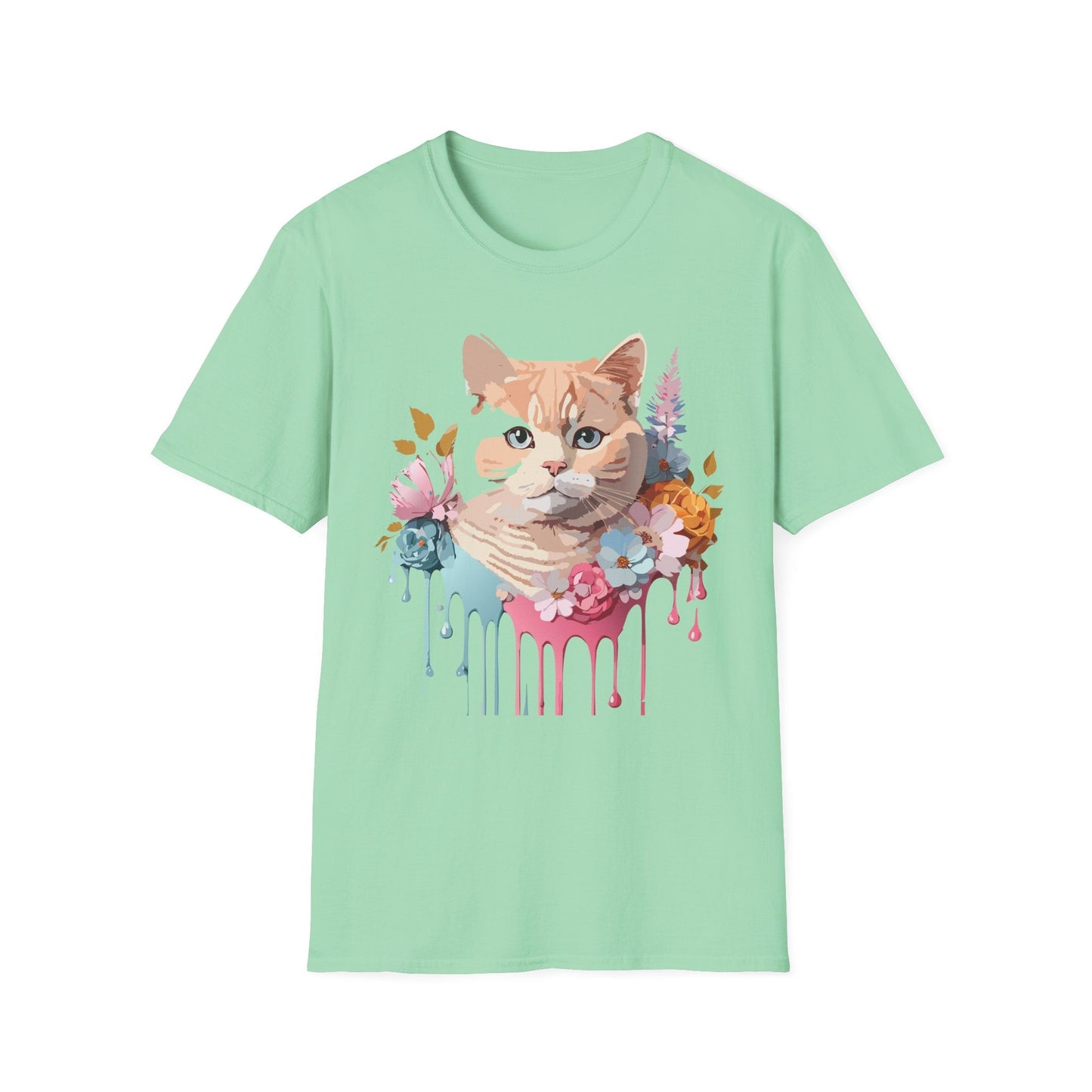 Cat Shirt Unisex Kitten Tee Softstyle Gildan 64000 Cotton Tee