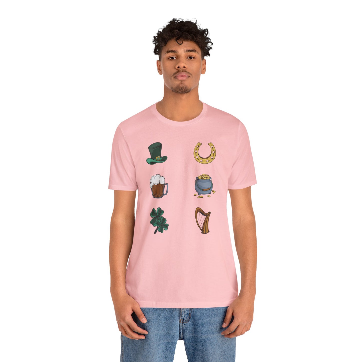 Unisex Cotton Tee Shirt with Lucky Prints