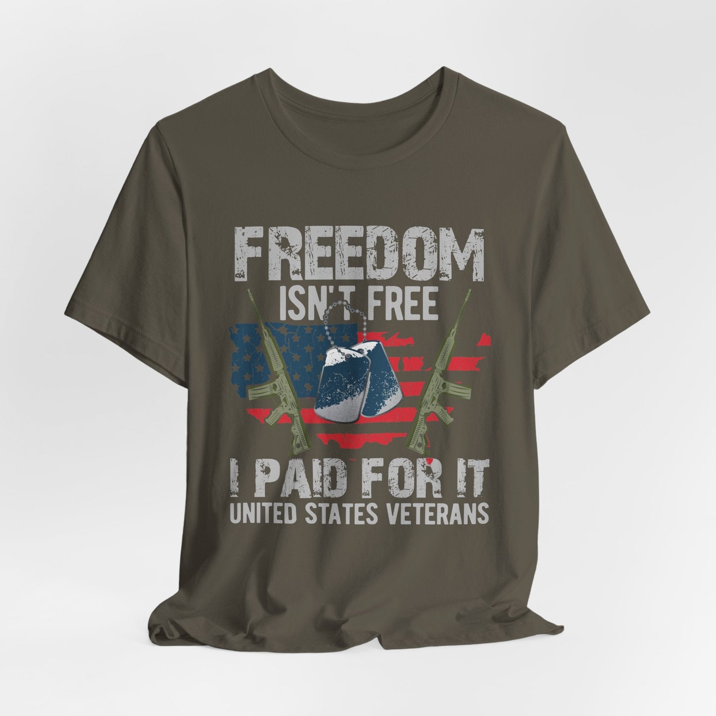 Army Veteran Patriotic Graphic Design Unisex Cotton T-Shirt v20