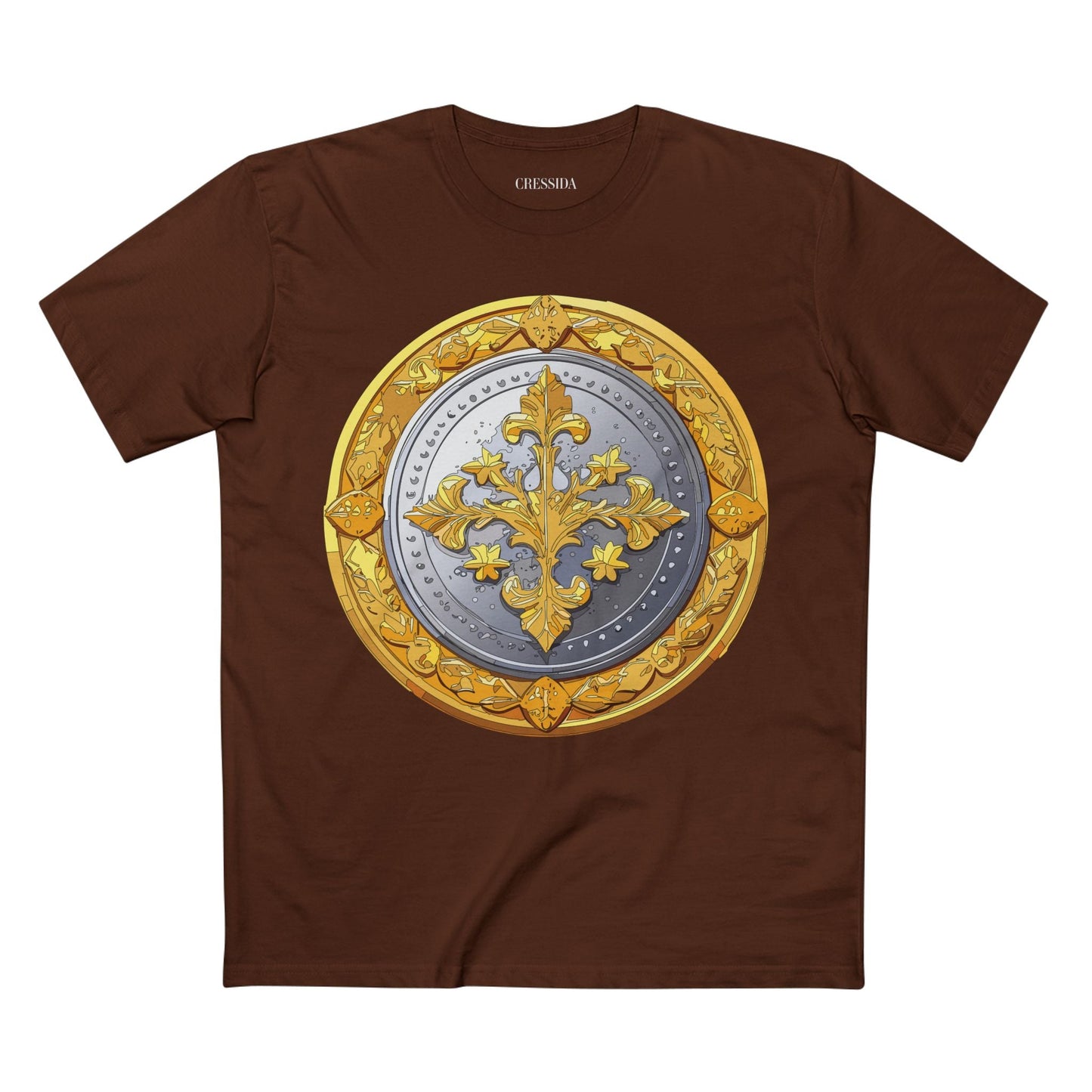 Antique Gold Coin Graphic Design T-Shirt Unisex 100 Cotton With Golden Print Artwork Tee 21