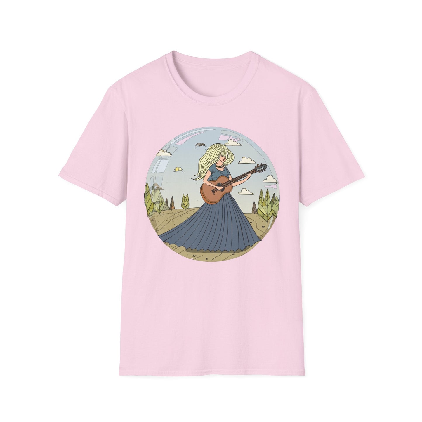 Womens Graphic T Shirt Art Design Tee Softstyle Cotton Ring-Spun Unisex Short Sleeve