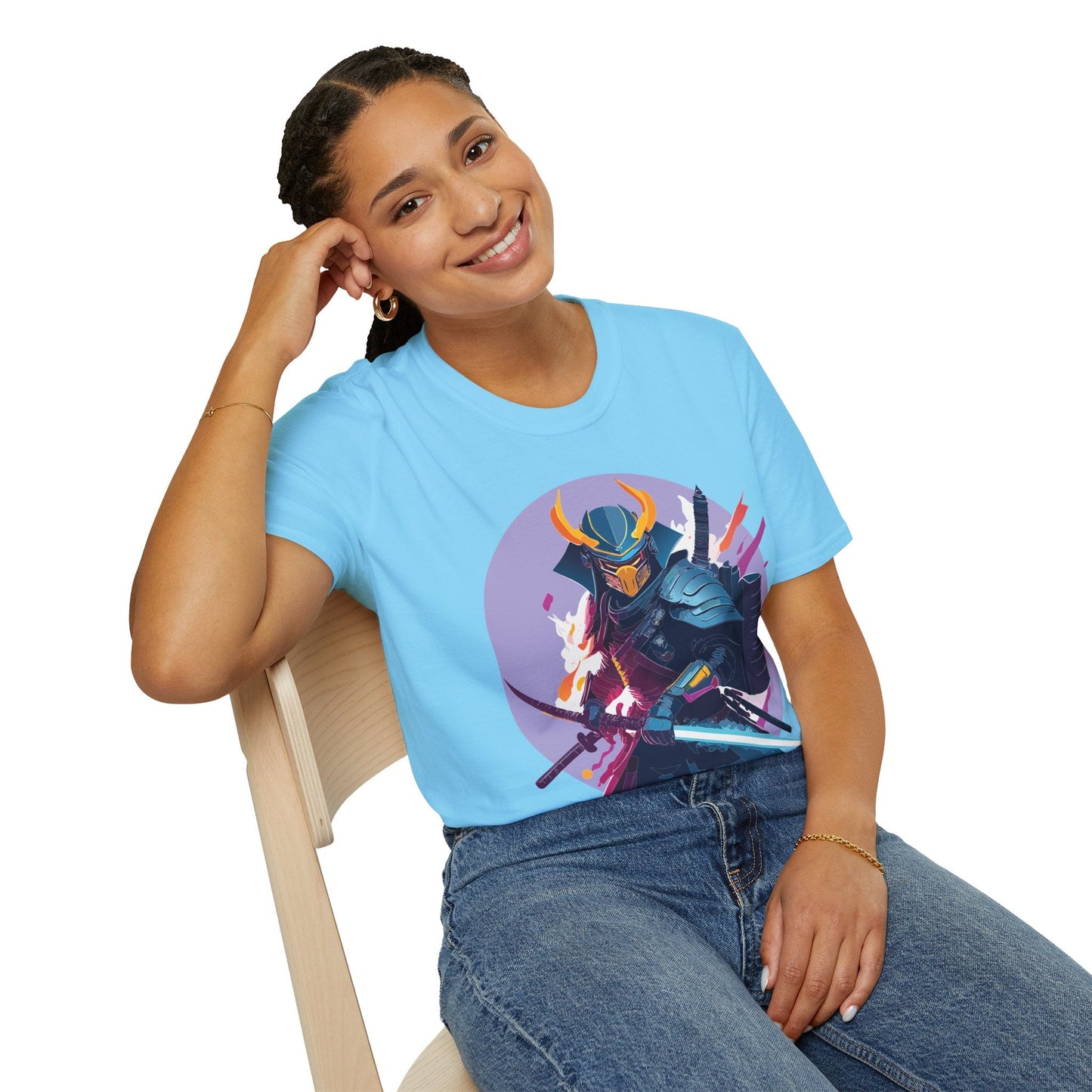 Samurai Shirt Unisex Softstyle Tee 100 Percent Ring Spun Cotton Comfortable Everyday Wear