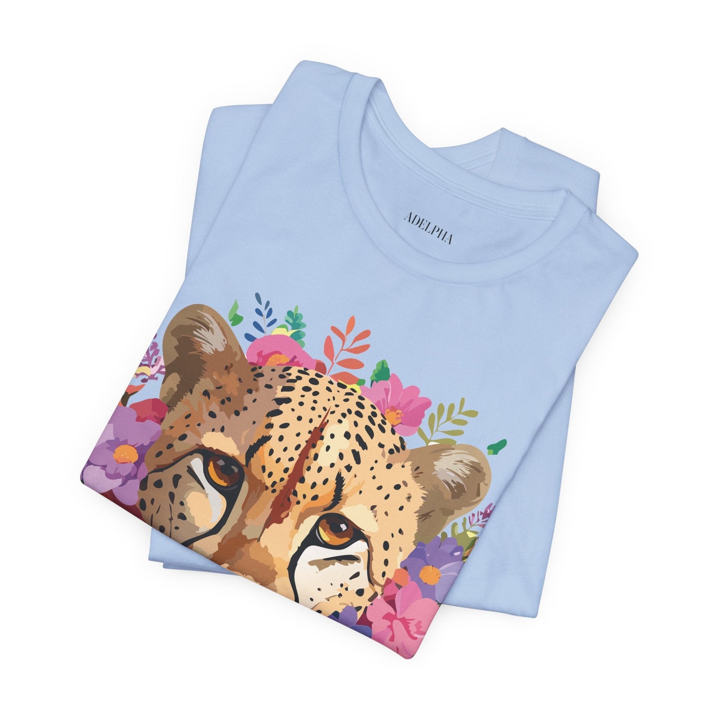 Adelpha Cheetah Graphic Tee Unisex Short Sleeve Art Shirt Original Artwork