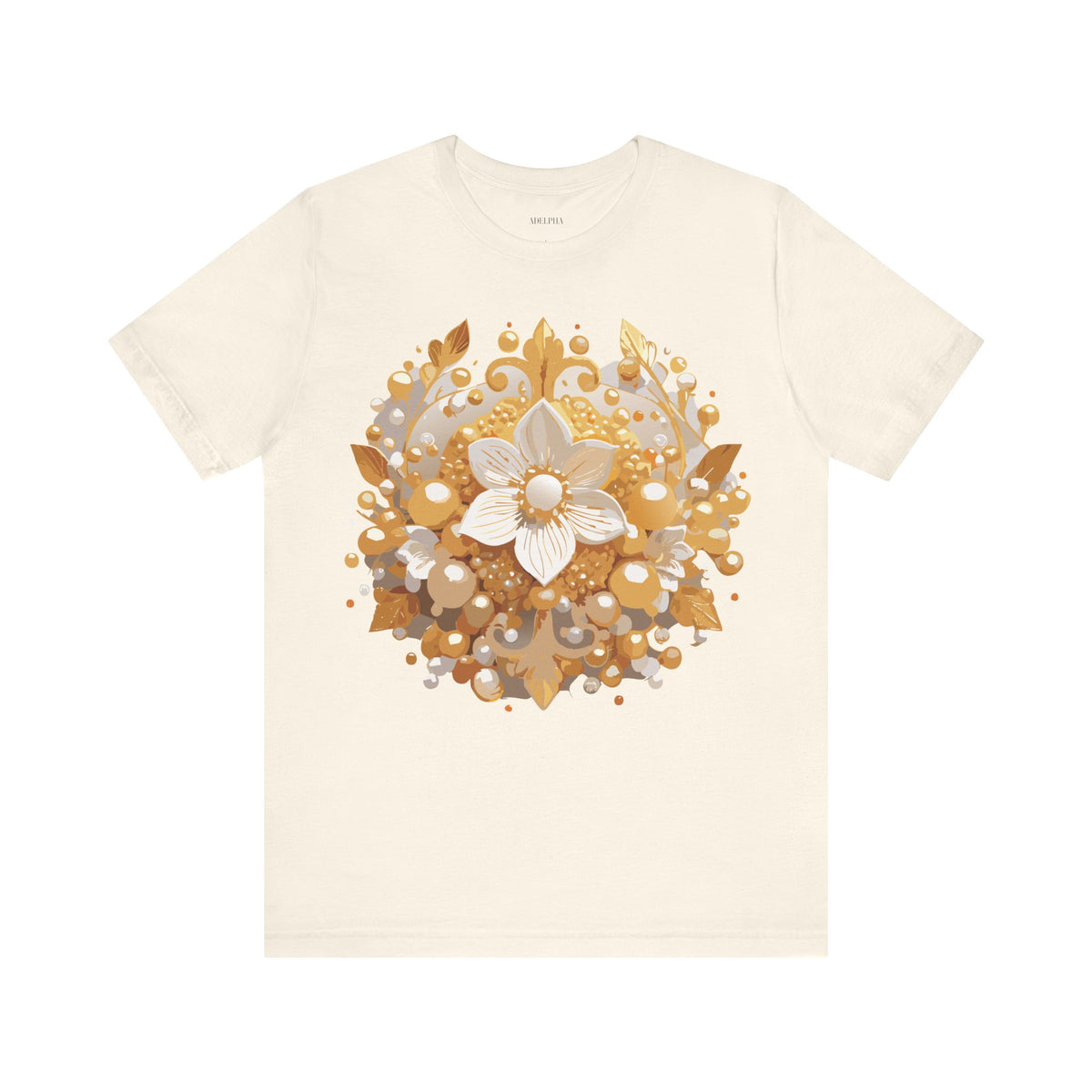Jewelry Graphic Unisex Cotton Bella+Canvas Tee with Gemstones Art Design m39