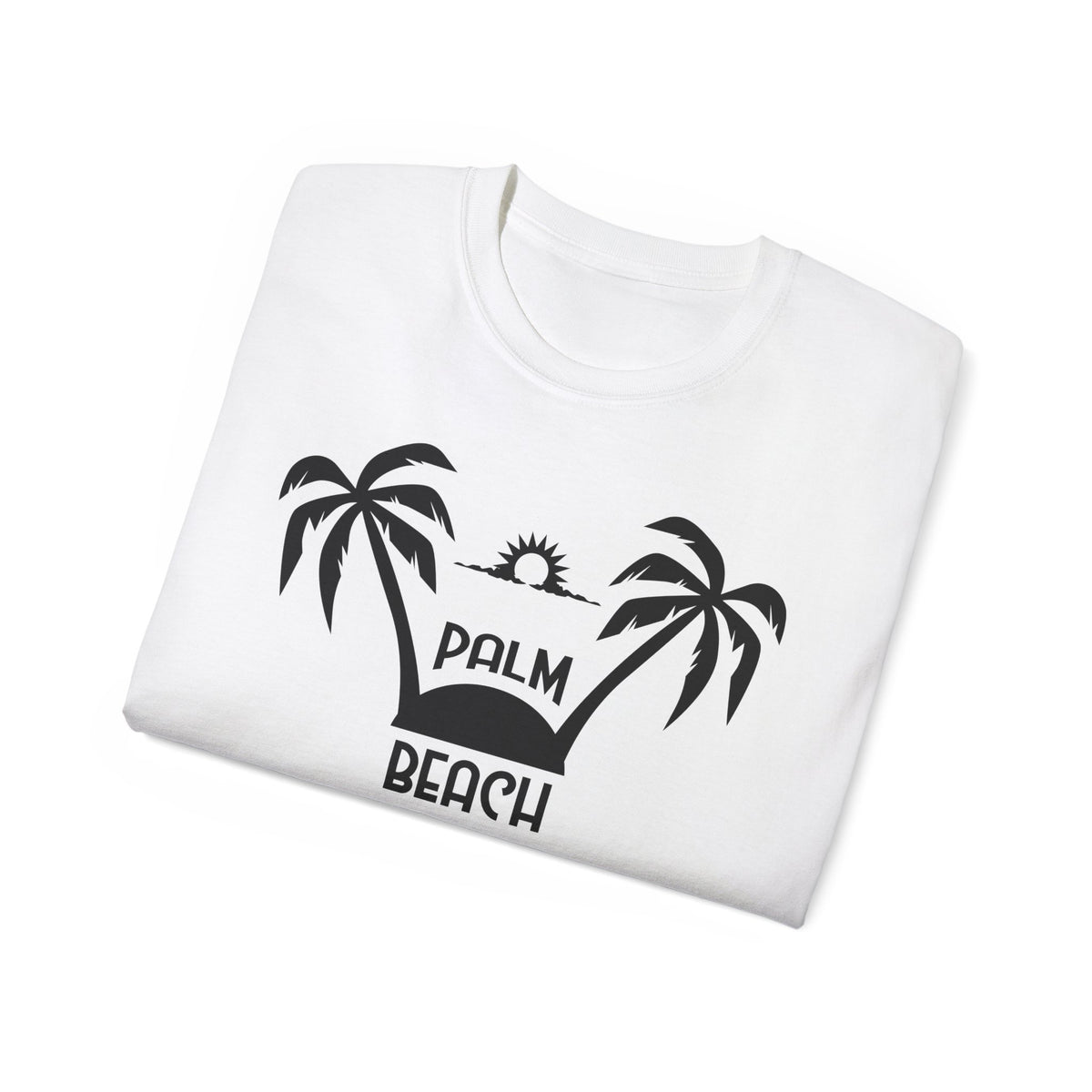 Palm Beach palm trees tee | Retro sunset graphic shirt