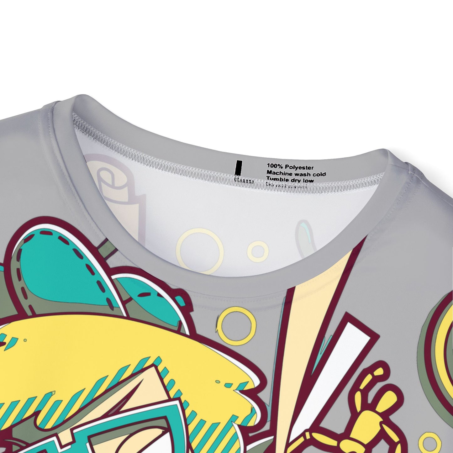 Be11 Fun Graphic T-Shirt, Art Design Poly Shirt, All Over Print Graphic Tee, Funny Print T-Shirt, Funny Cartoon Tee