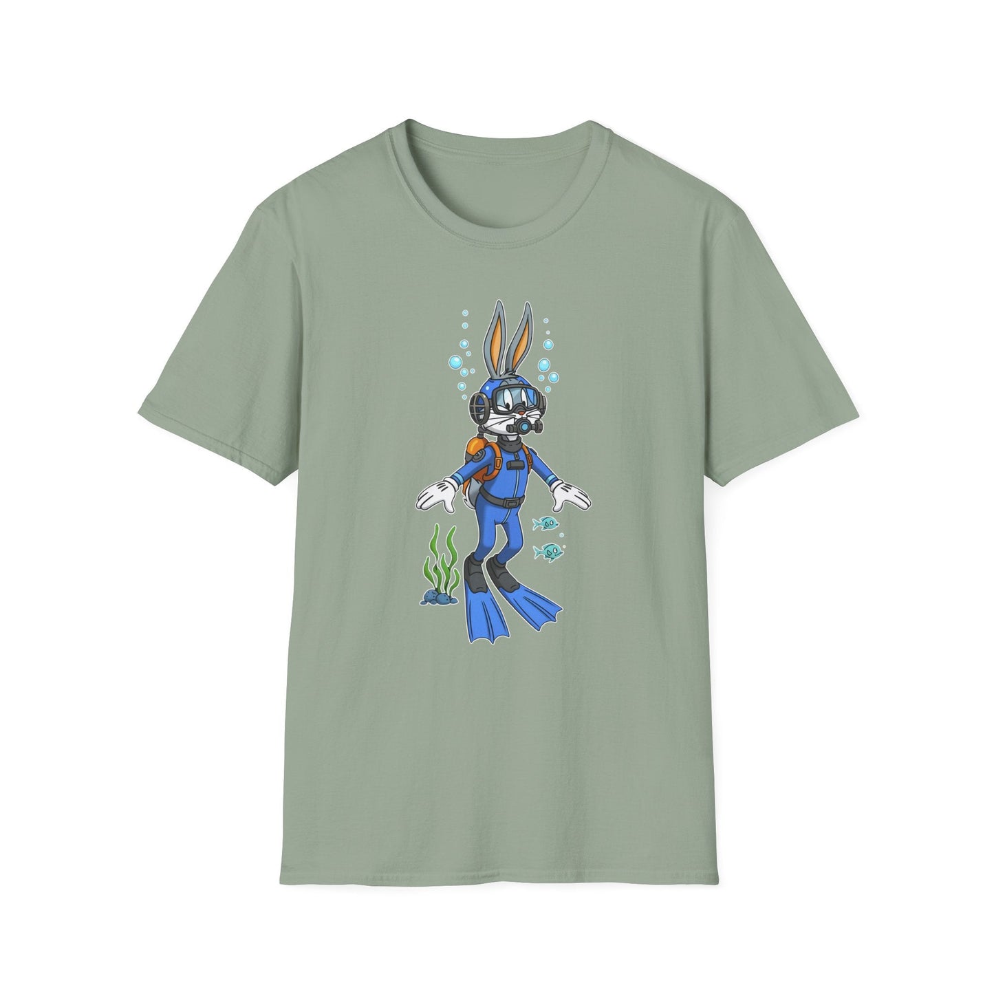 Bugs Bunny T Shirt Unisex Short Sleeve Cartoon Tee Gildan Softstyle 64000 Cotton