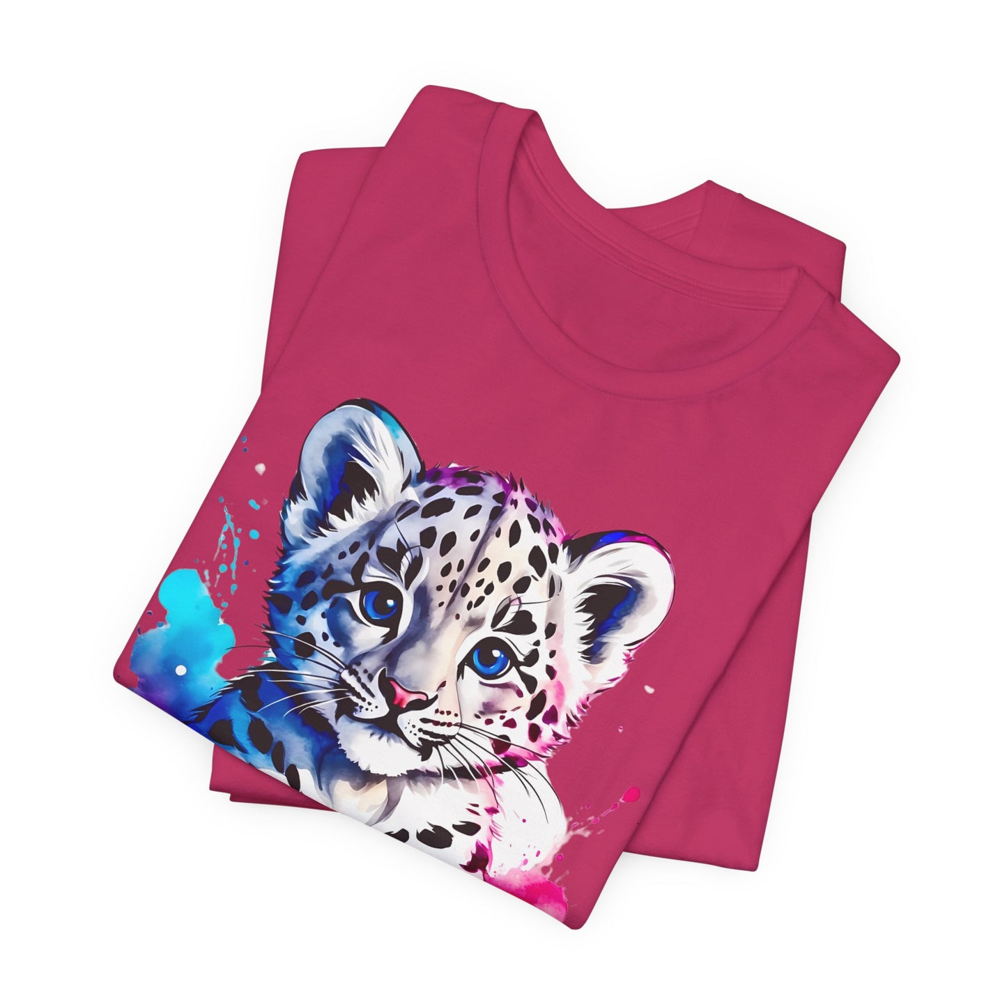 Baby Leopard Shirt, Cute Leopard Tee Shirt, Animal T-Shirt, Gepard Top, Animal Tees, Art Design T-Shirt, Graphic Tee