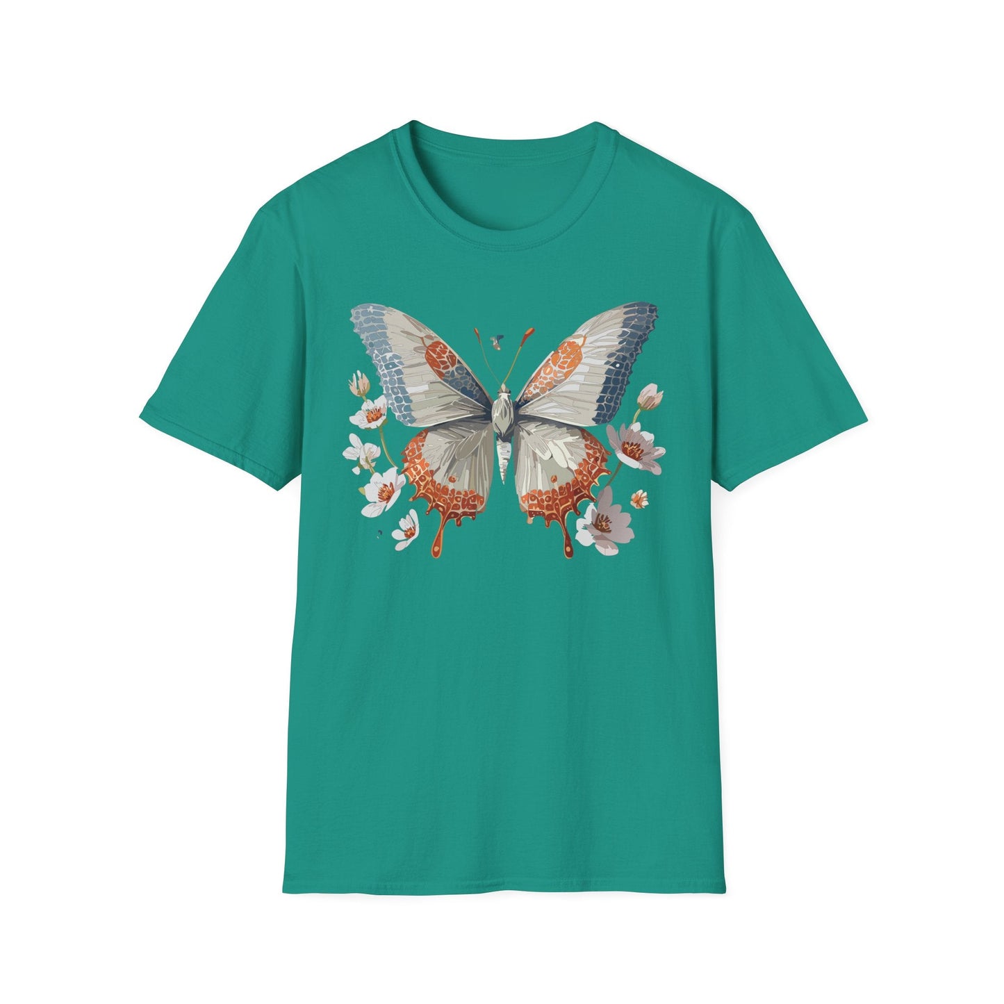 Butterfly Shirt Unisex Short Sleeve Cotton Tee Monarch Design For Men Women Comfort