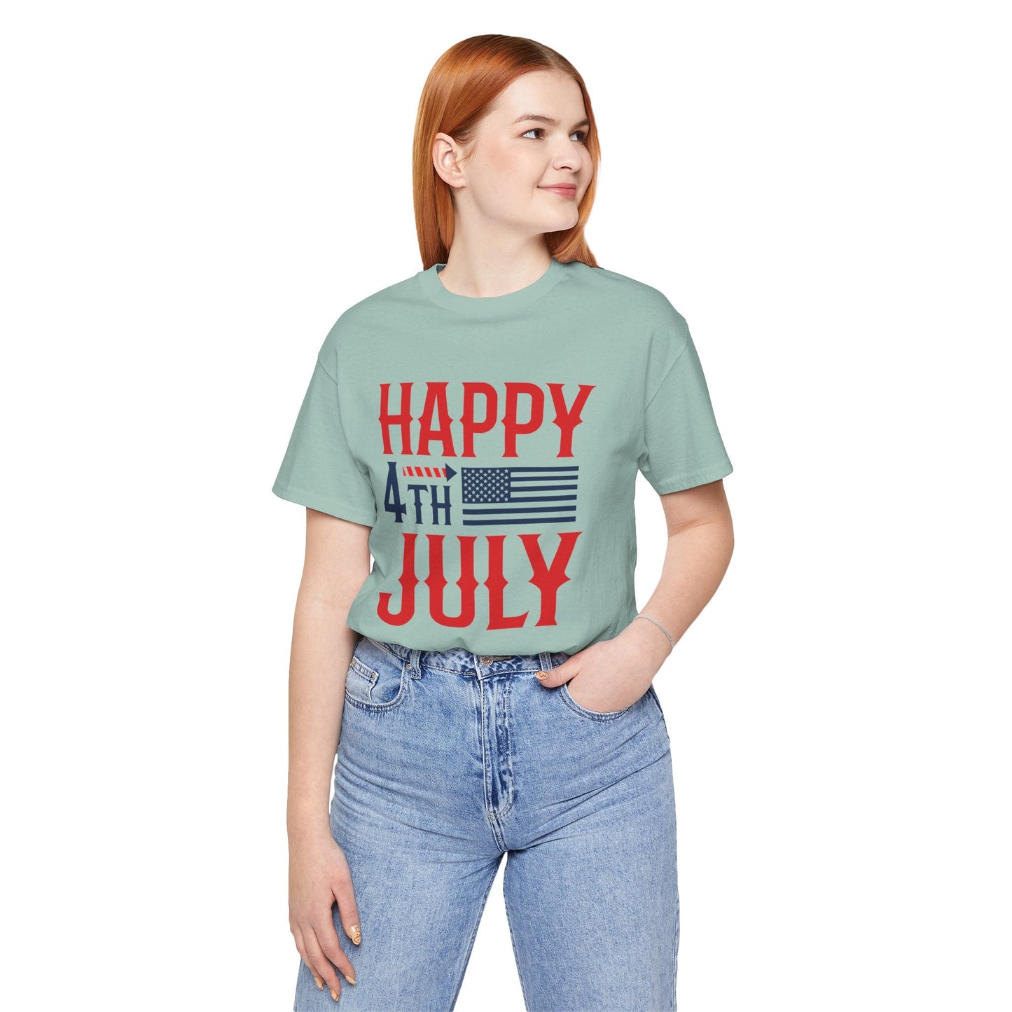 American Flag Graphic Unisex Cotton T-Shirt 011