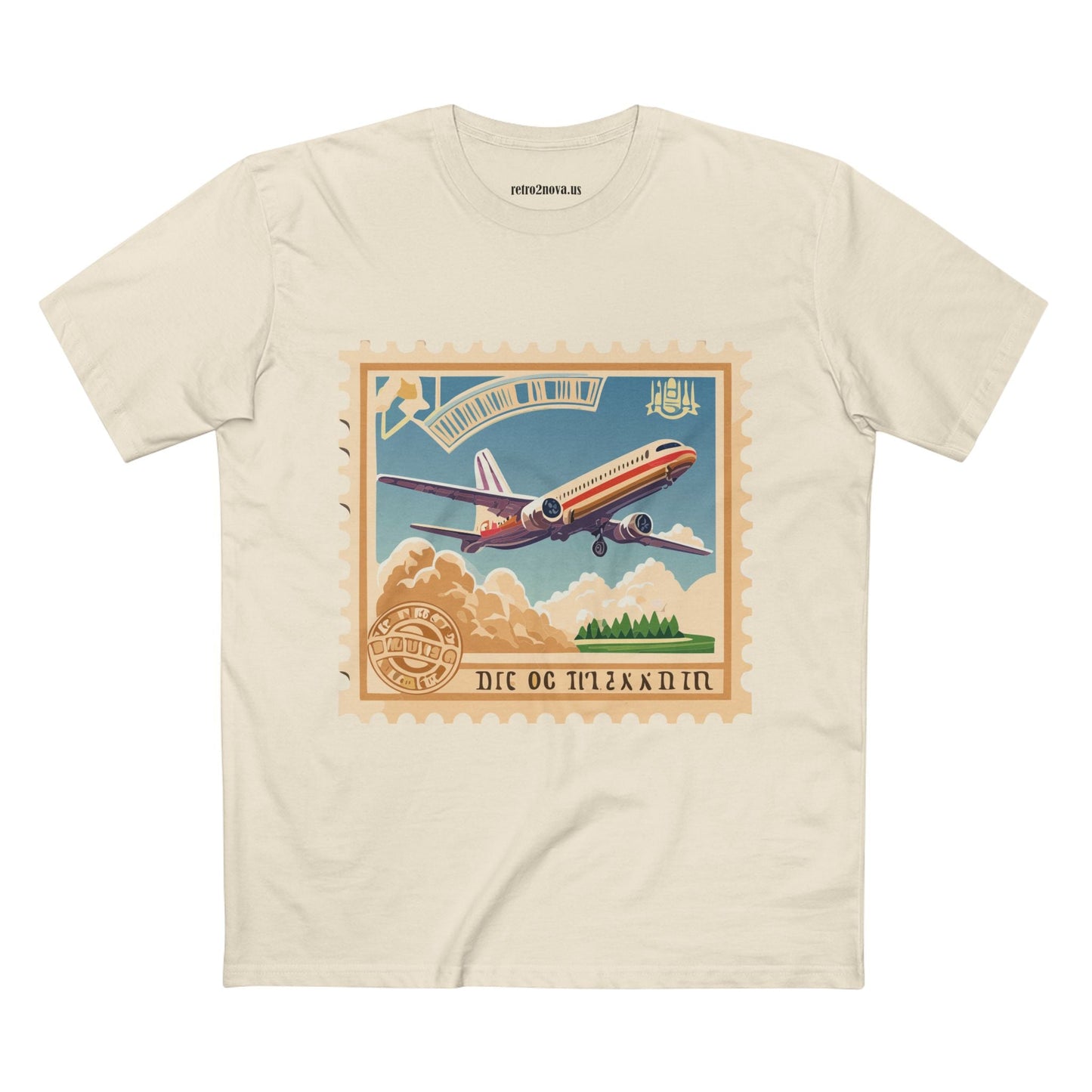 Postage Stamp Shirt Unisex Premium Cotton Tee With Original Art Design Retro2Nova
