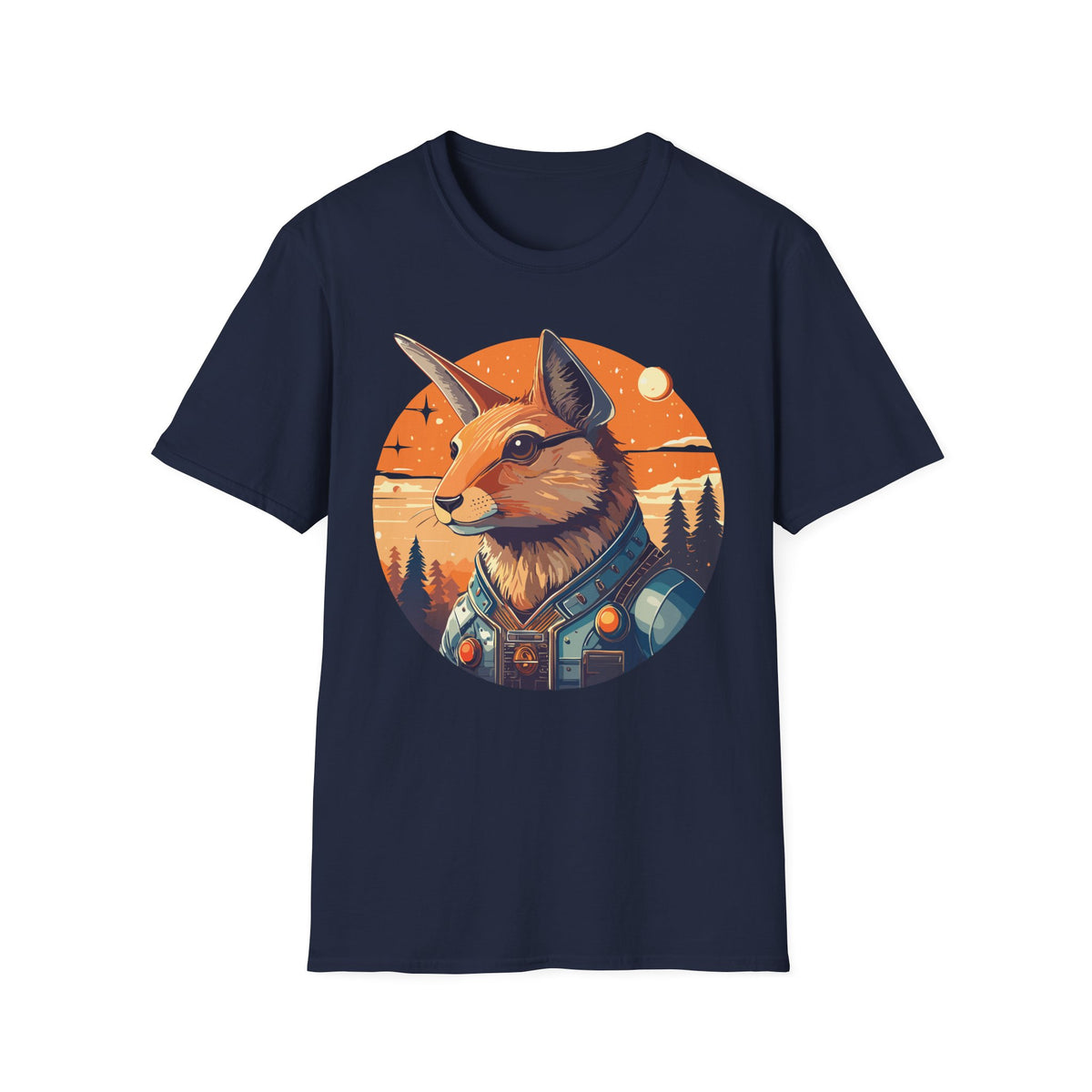 Fox Portrait T-Shirt | Sunset Wilderness Illustration