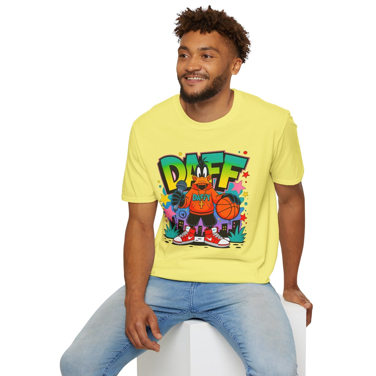 Unisex Cartoon T Shirt With Animation Design Funny Animals Tee Gildan Softstyle 64000