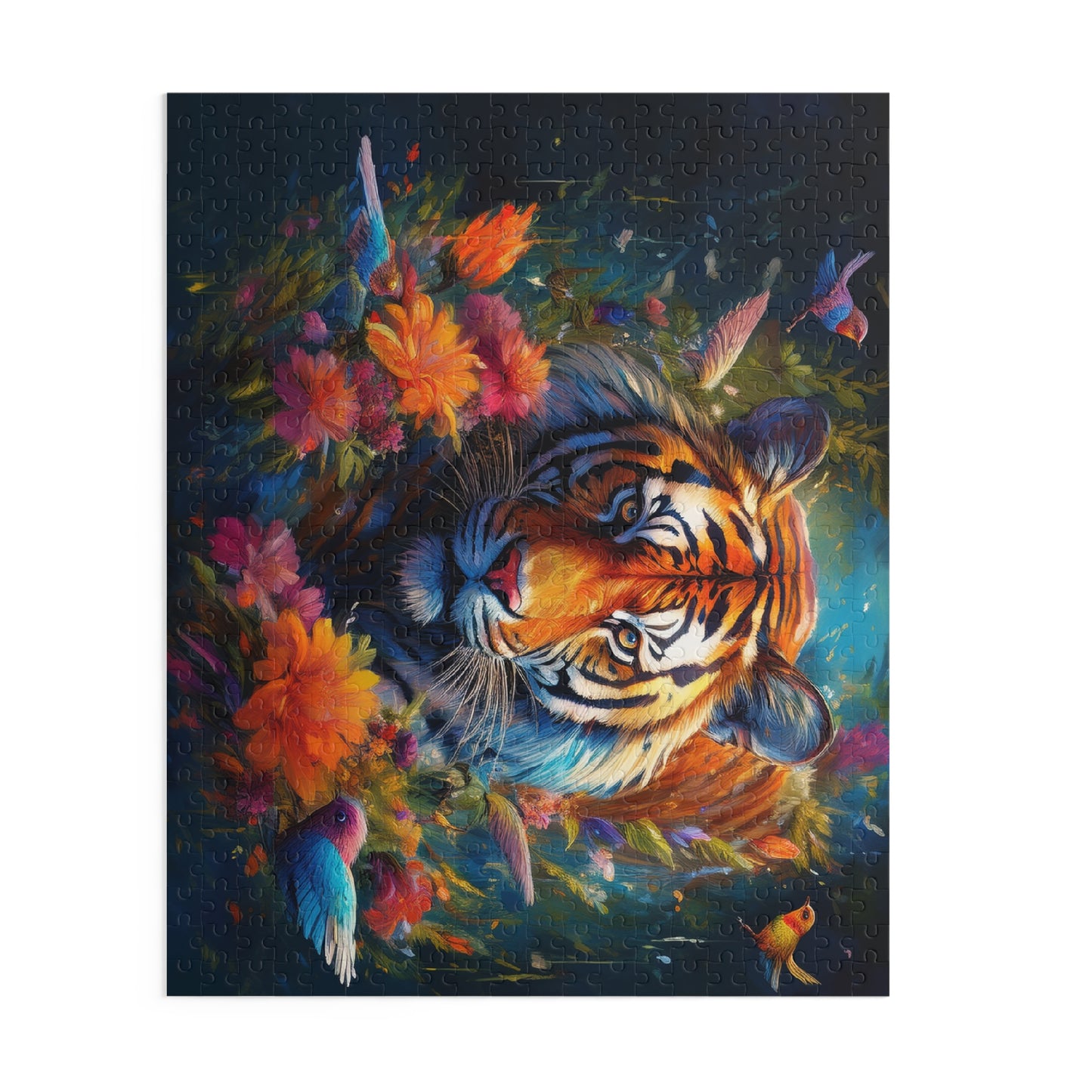 Tiger Puzzle 500-Chipboard Pieces in Box | Kids Puzzles Size: 16" x 20",  Ages 9+ and Family pn63