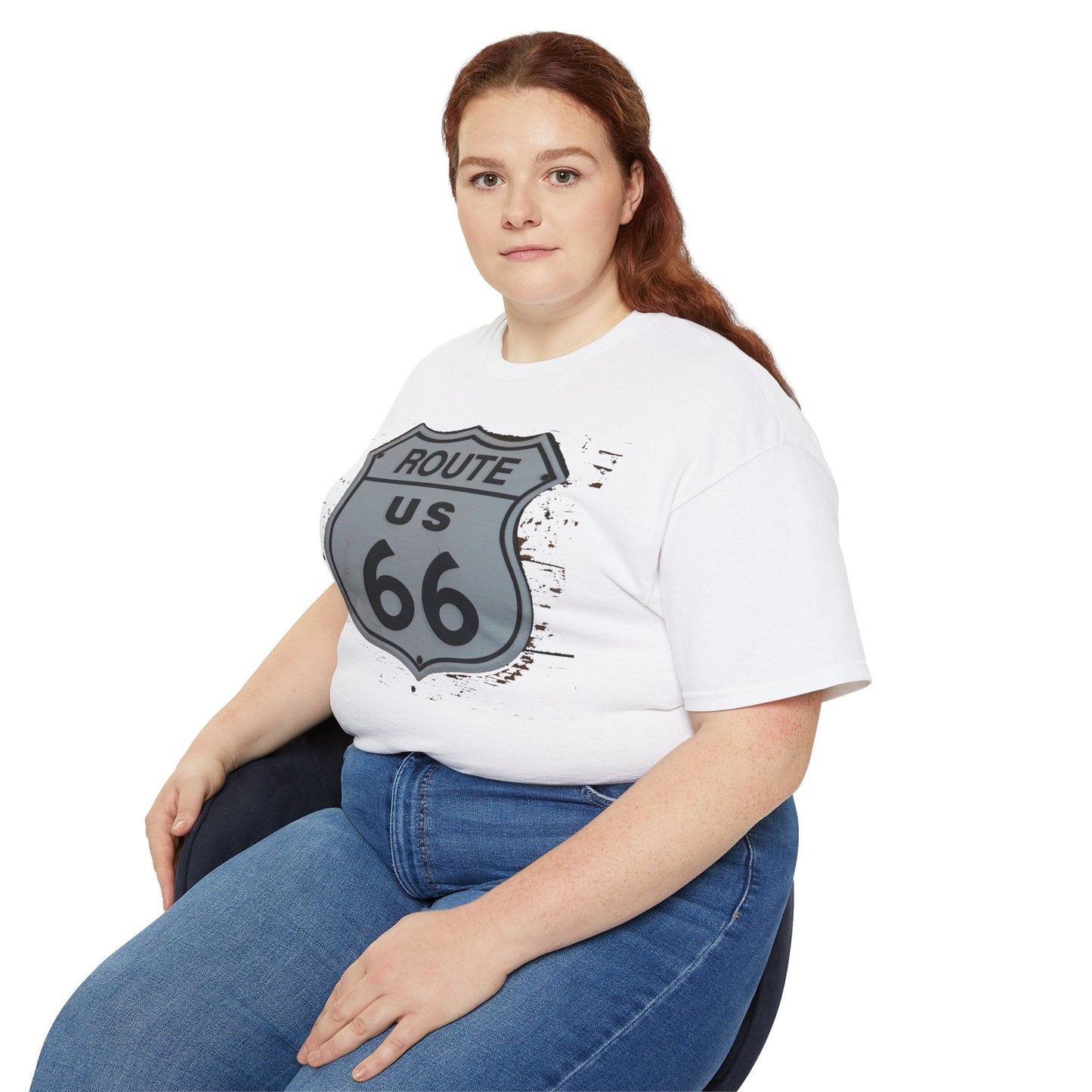 Route 66 Graphic Tee Unisex 100 Cotton with Vintage Art Design