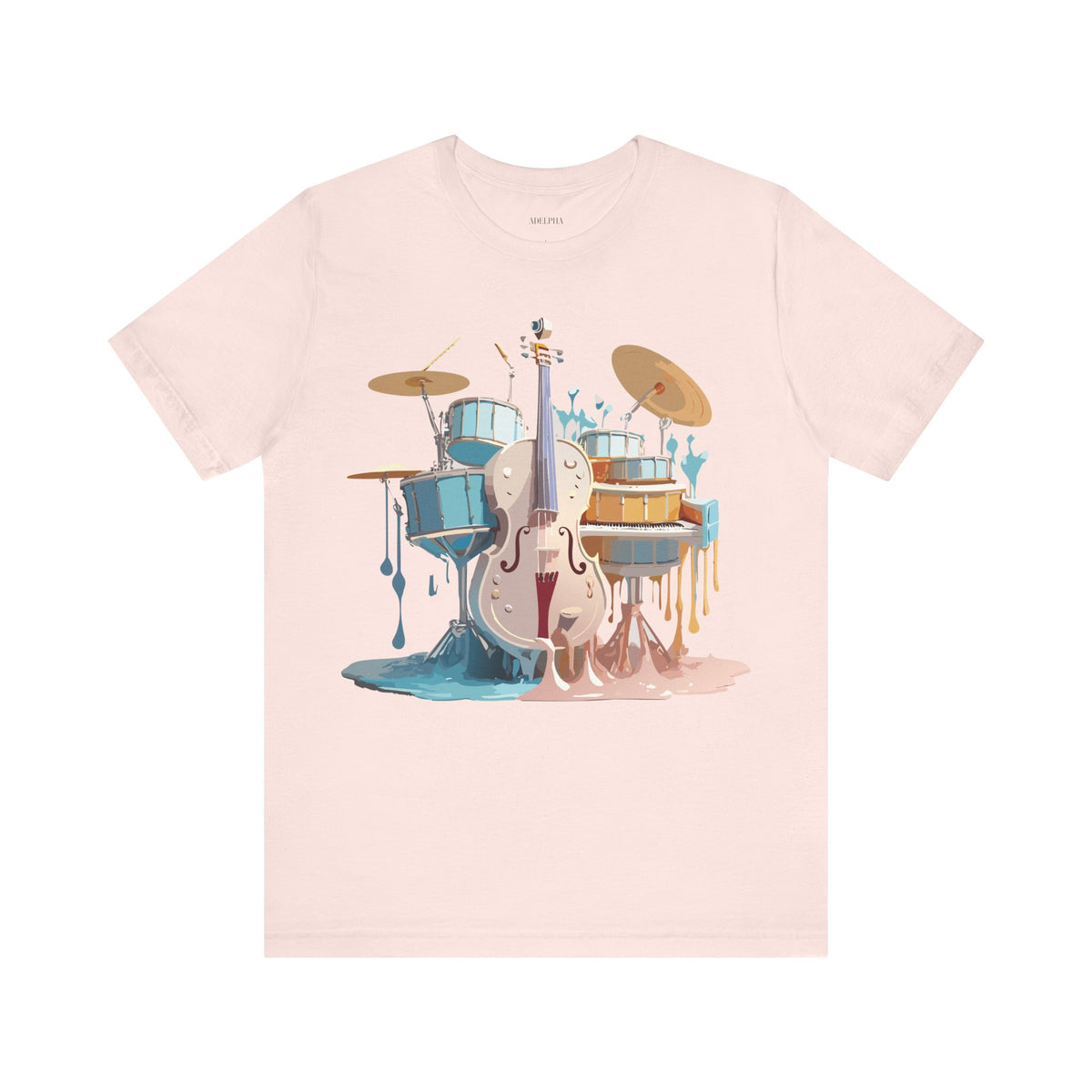 Music Graphic Unisex Cotton Bella+Canvas Tee with Art Design m162