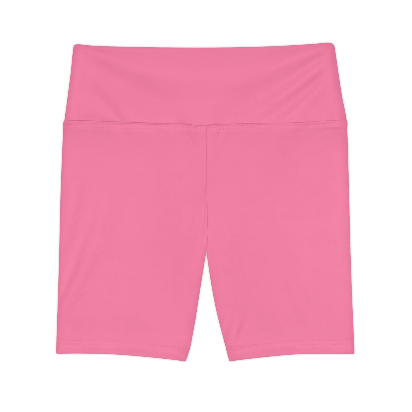 Bubblegum Tint Pink Women's Workout Shorts — Solid High-Waist Biker Shorts for Exercise & Everyday Wear
