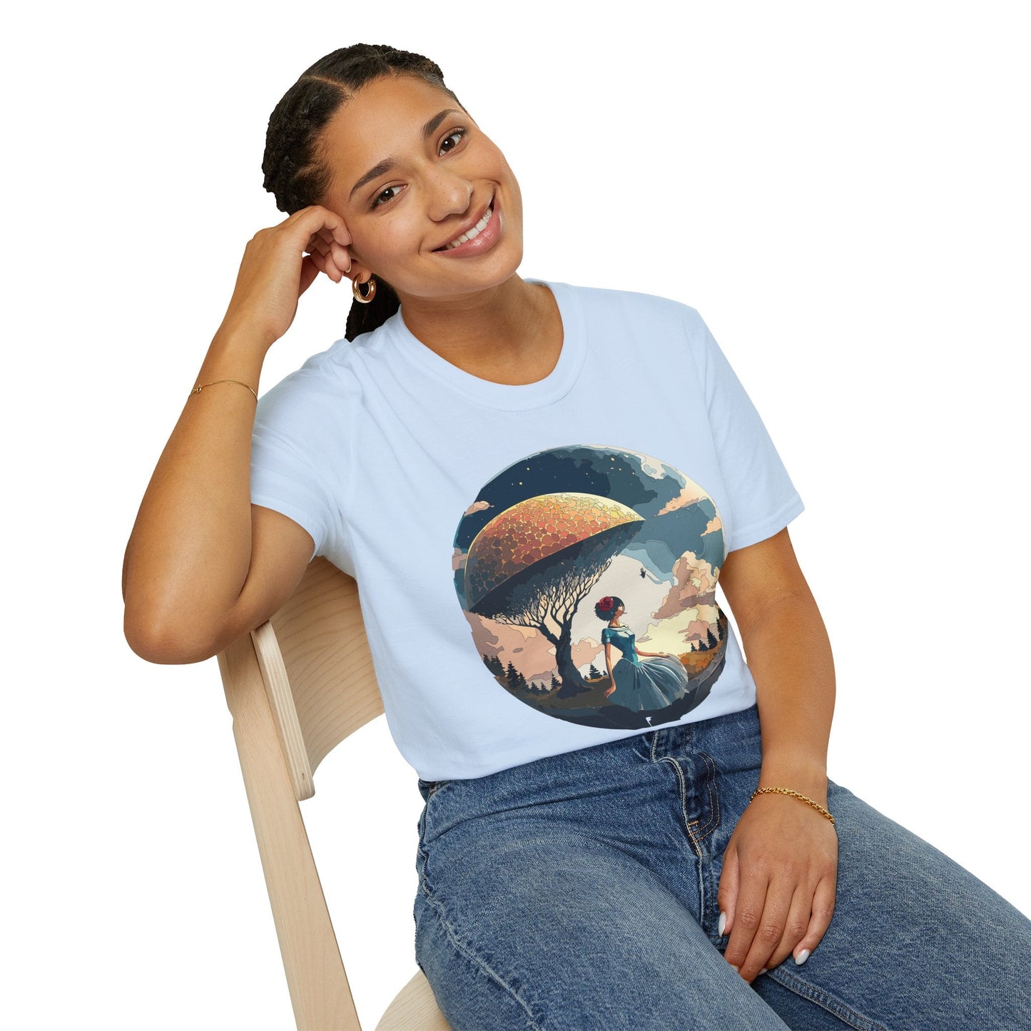 Womens Ladies Graphic T Shirts Art Design Shirt Gildan Softstyle 64000 Unisex Tee