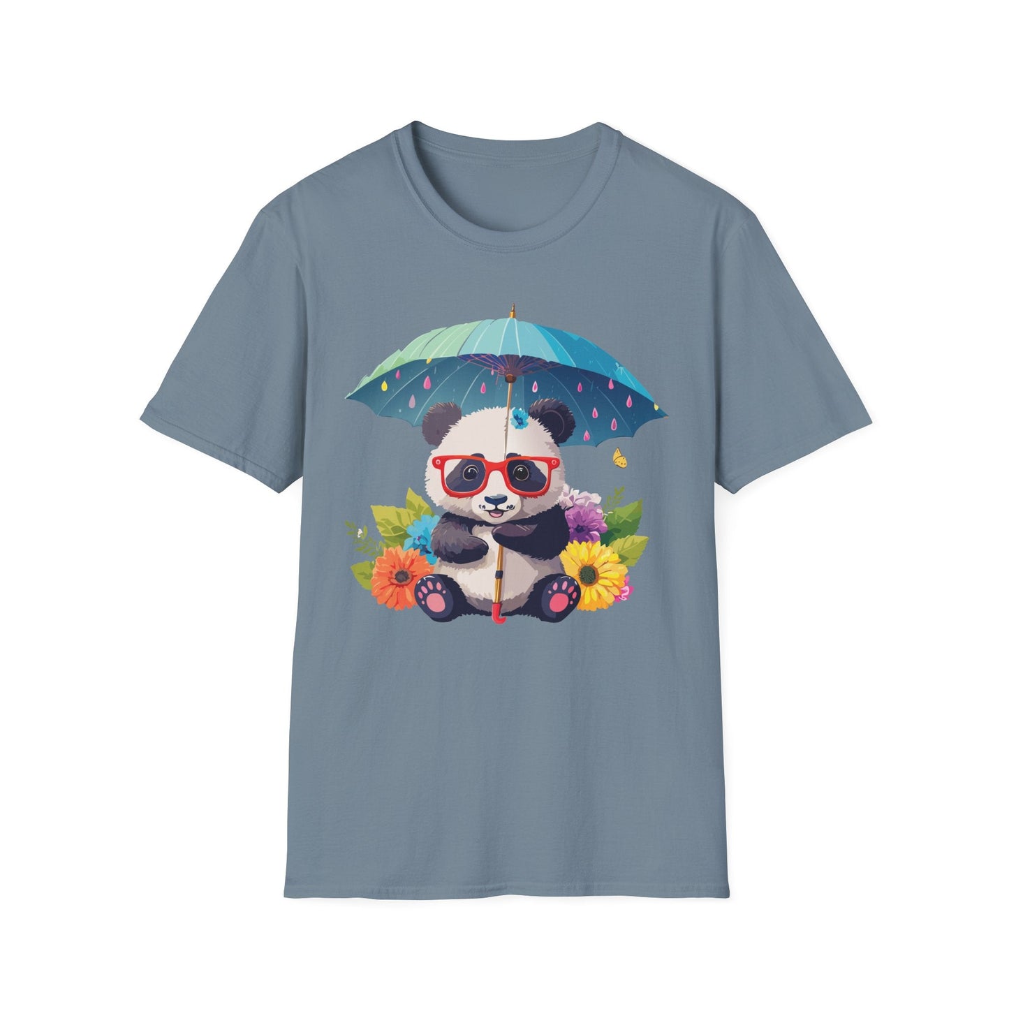 Panda Shirt Unisex Tee 100 Percent Ring Spun Cotton Softstyle Gildan 64000 Animal Print